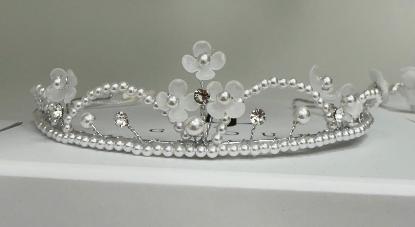 Linzi Jay Flower Pearl Communion Tiara
