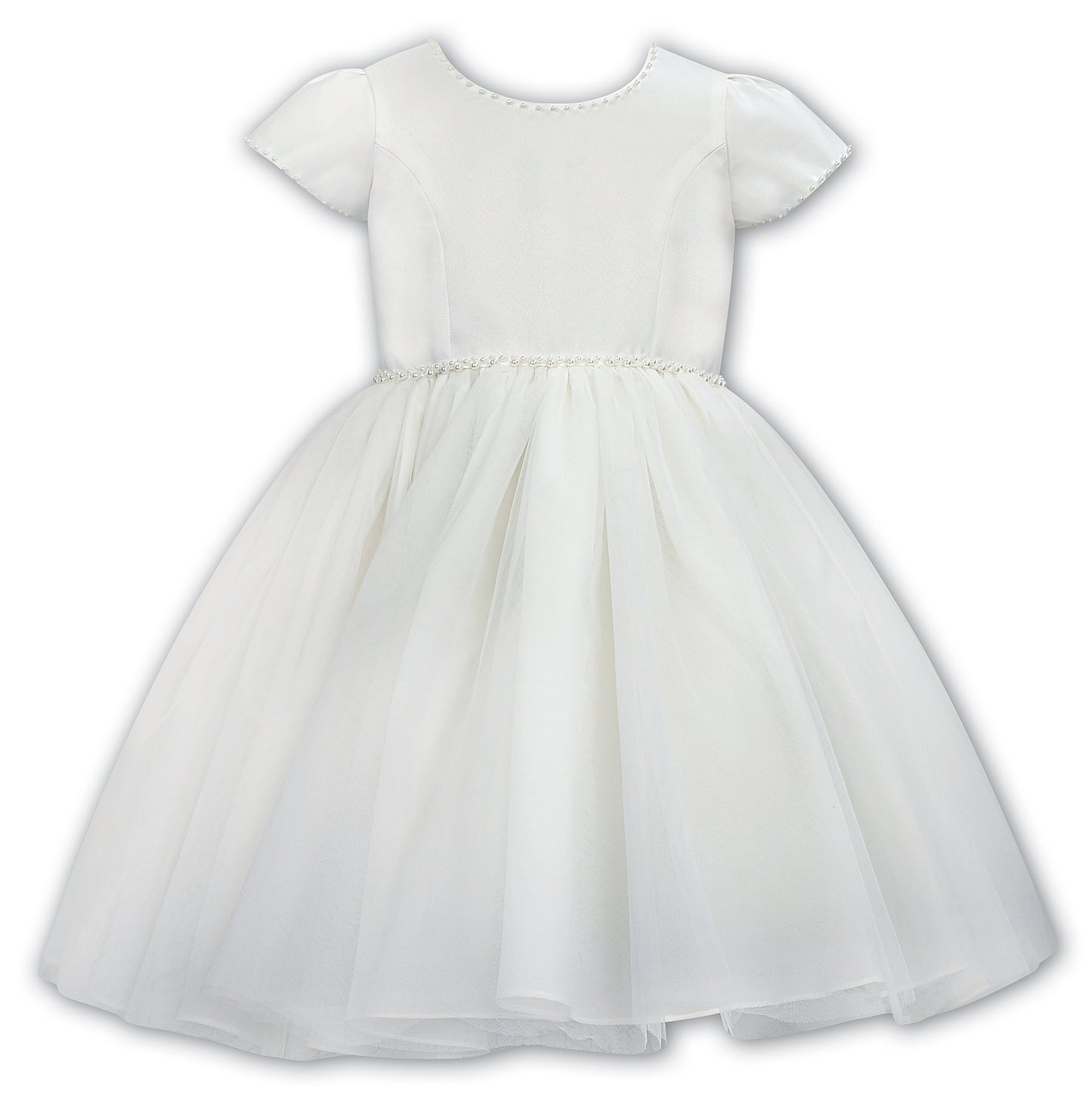 Sarah Louise - Ivory Pearl Flower Girl Dress