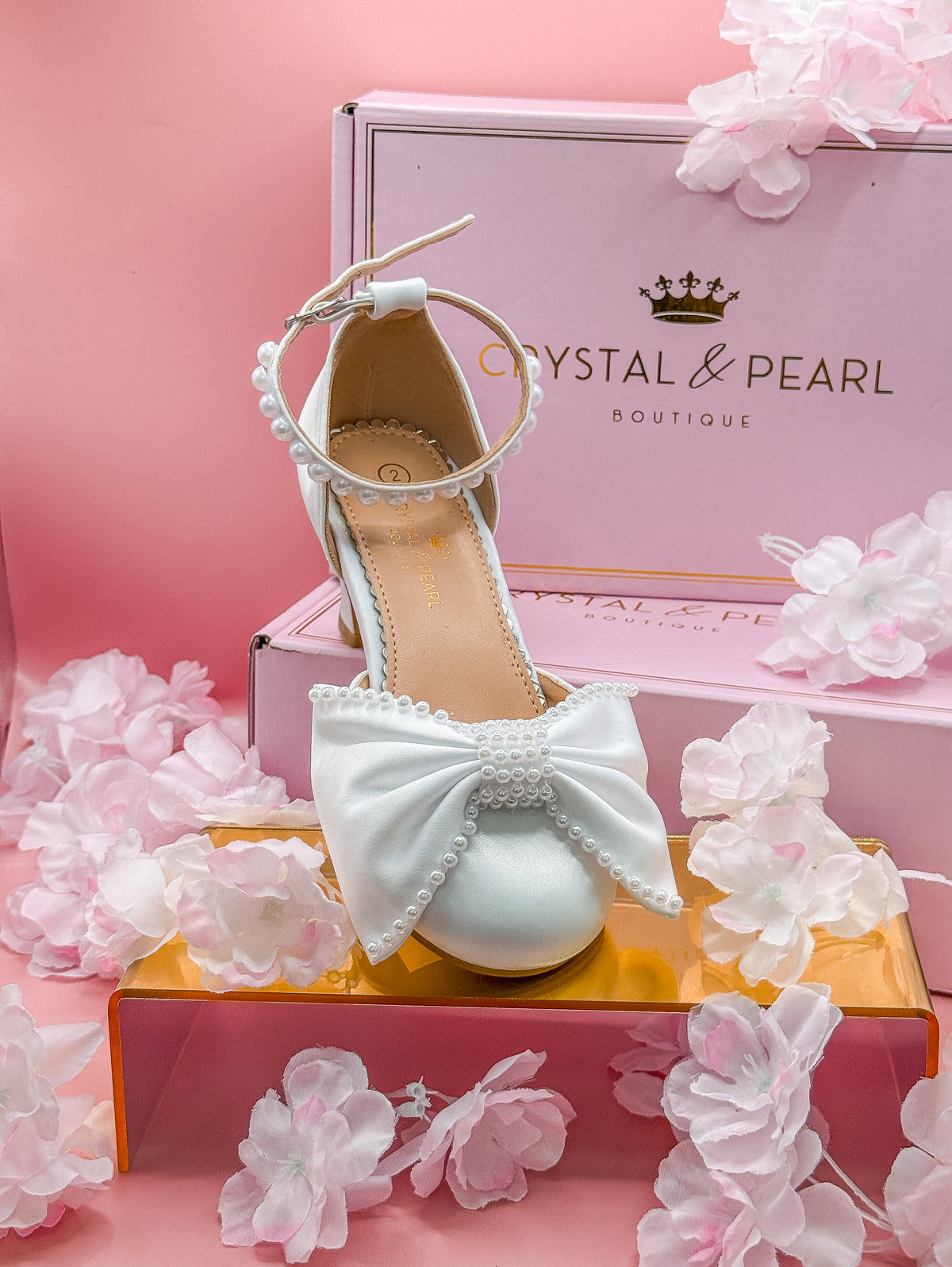 PRE-ORDER FOR LATE DEC Crystal & Pearl Chloe Communion Shoes