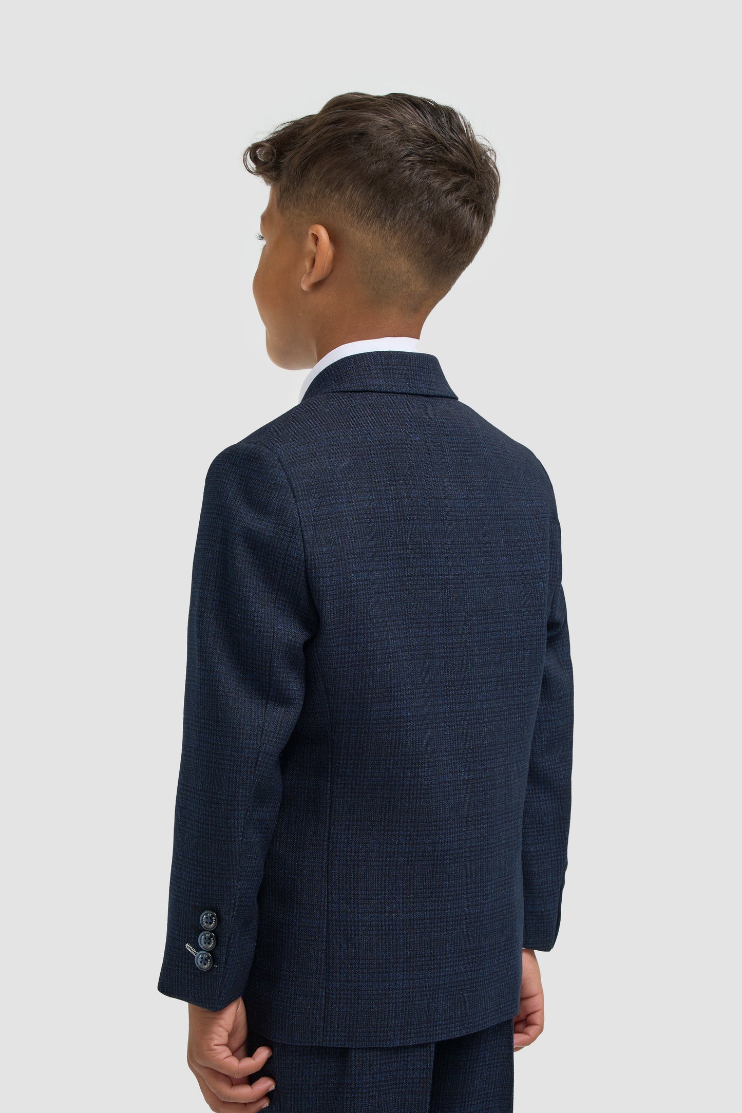 Boys Navy Fleck Blazer
