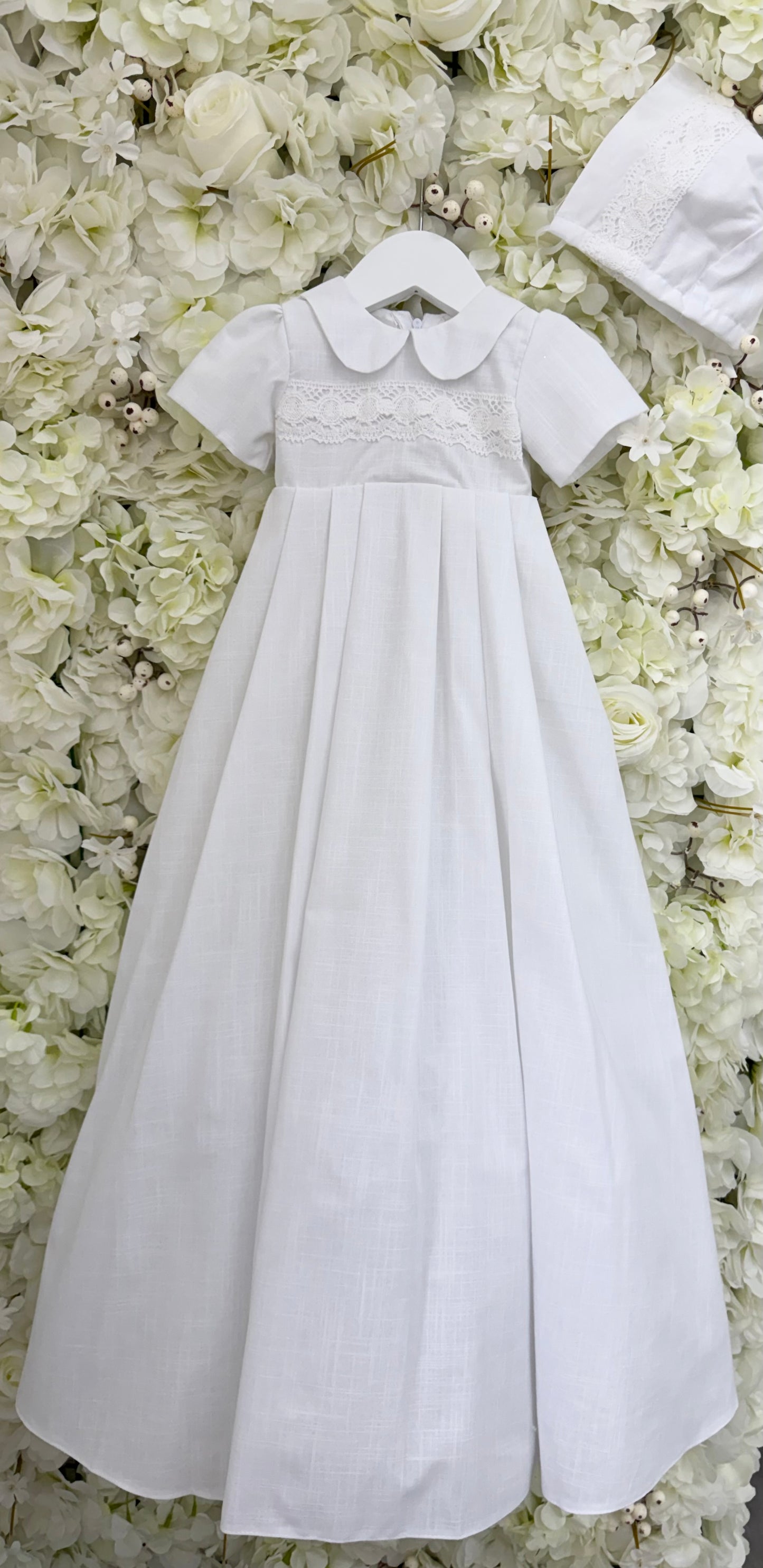 Millie Grace Sam Unisex Christening Gown & Bonnet