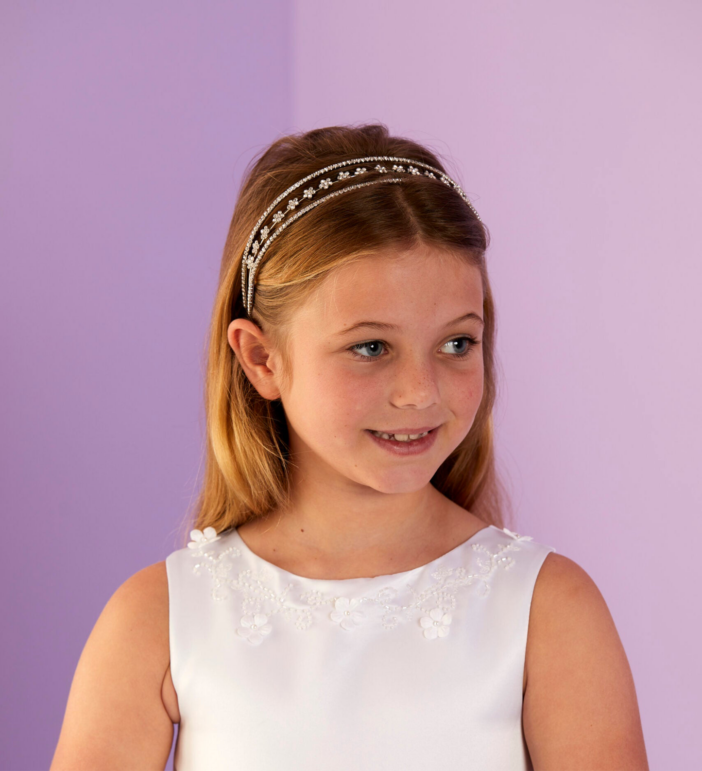 3 Diamonte Row Headband/Tiara