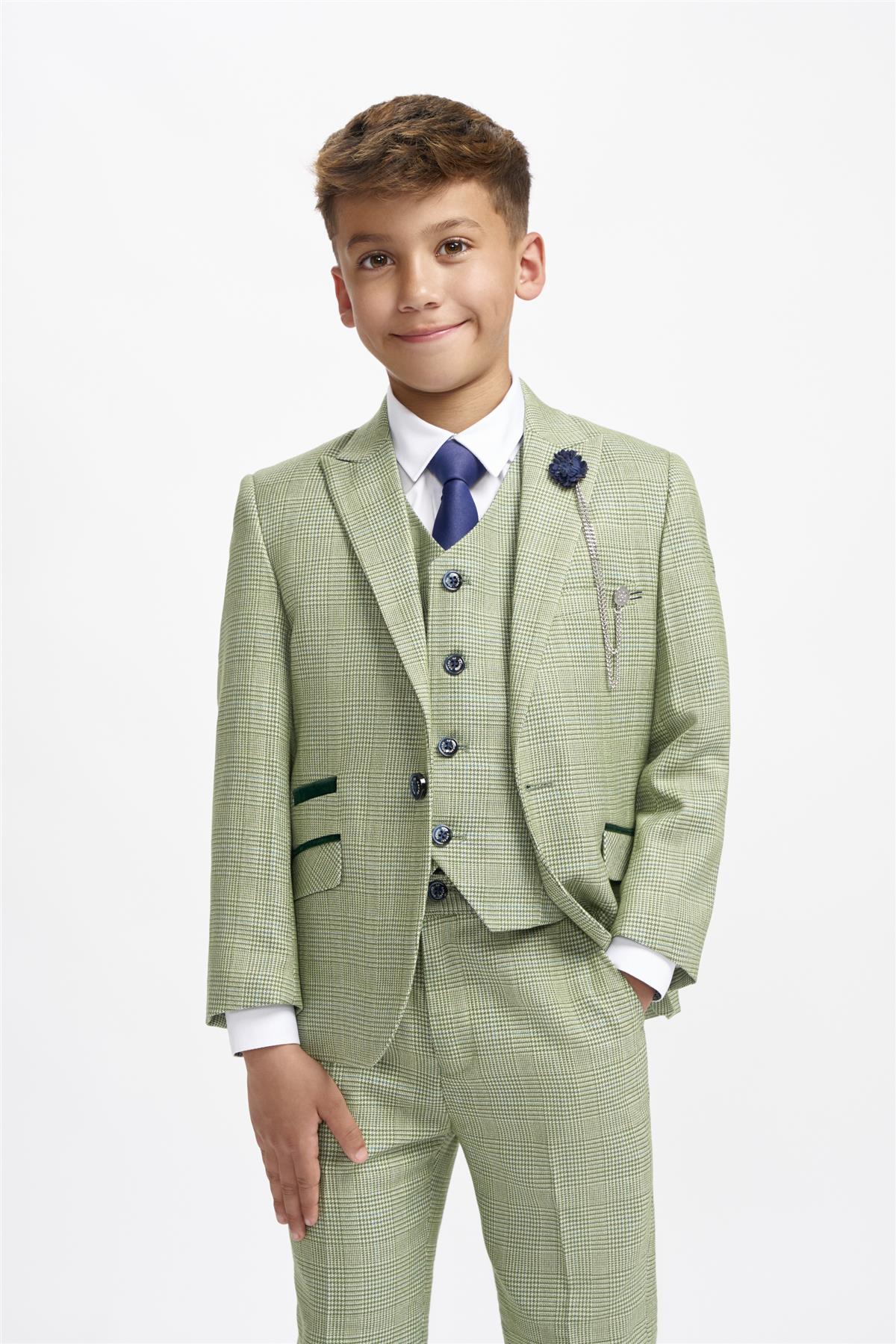 Cavani Boys Caridi Sage 3 Piece Suit