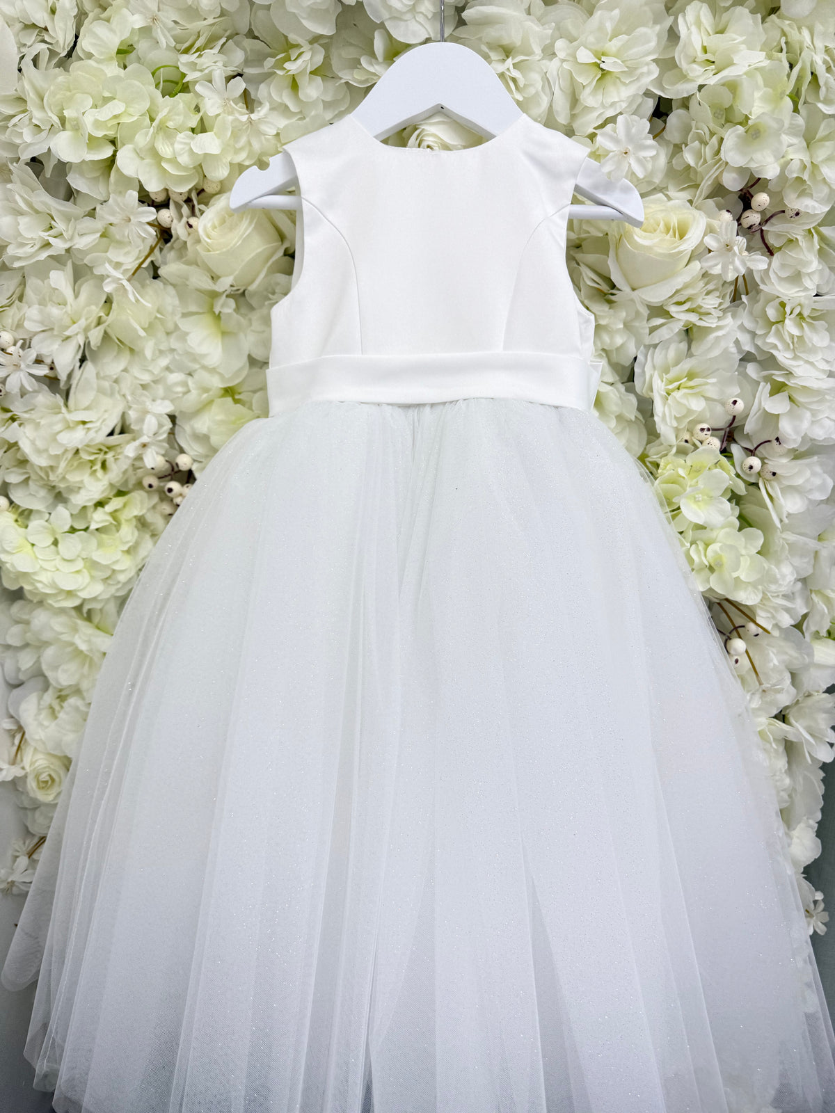 SALE LAST 2 SIZES Ivory Sparkle Flower Girl Dress