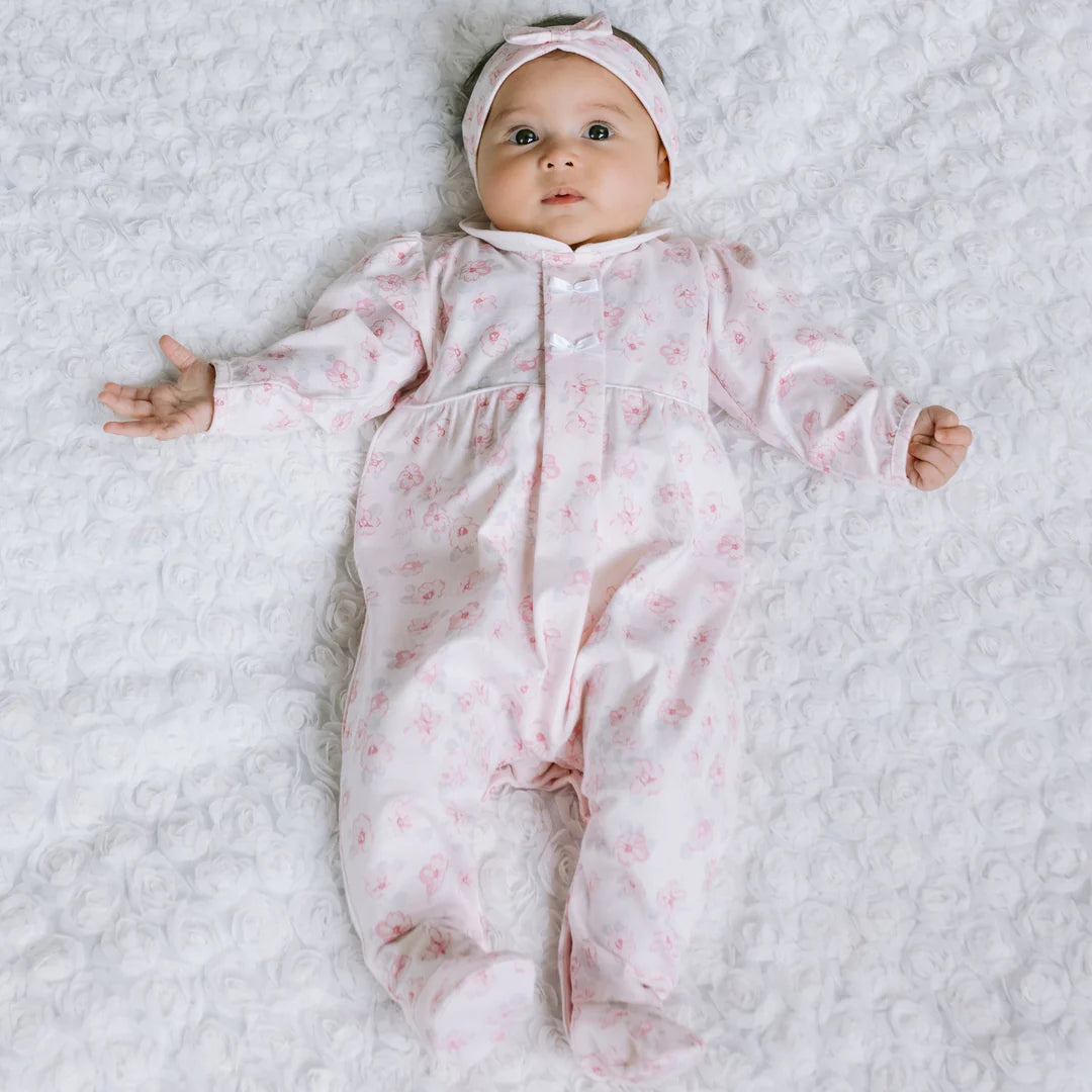SALE Emile et Rose Joanne Girls Floral Print Babygrow and Hairband