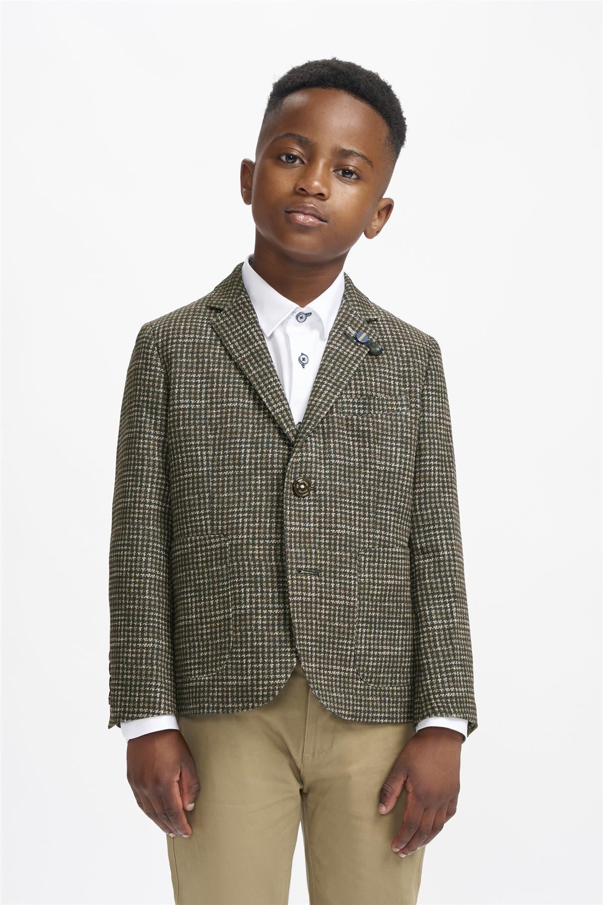 Cavani Boys Riva Forest Green Blazer Klassy Kids Occasionwear Christening Communion Boys Suits