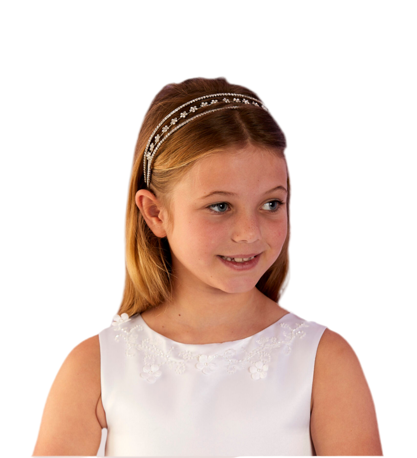 Diamonte Flower Headband