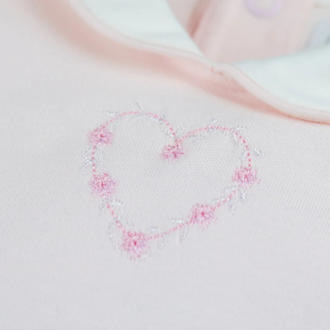 SALE Jenna Baby Girls Heart Embroidery Babygrow by Emile et Rose