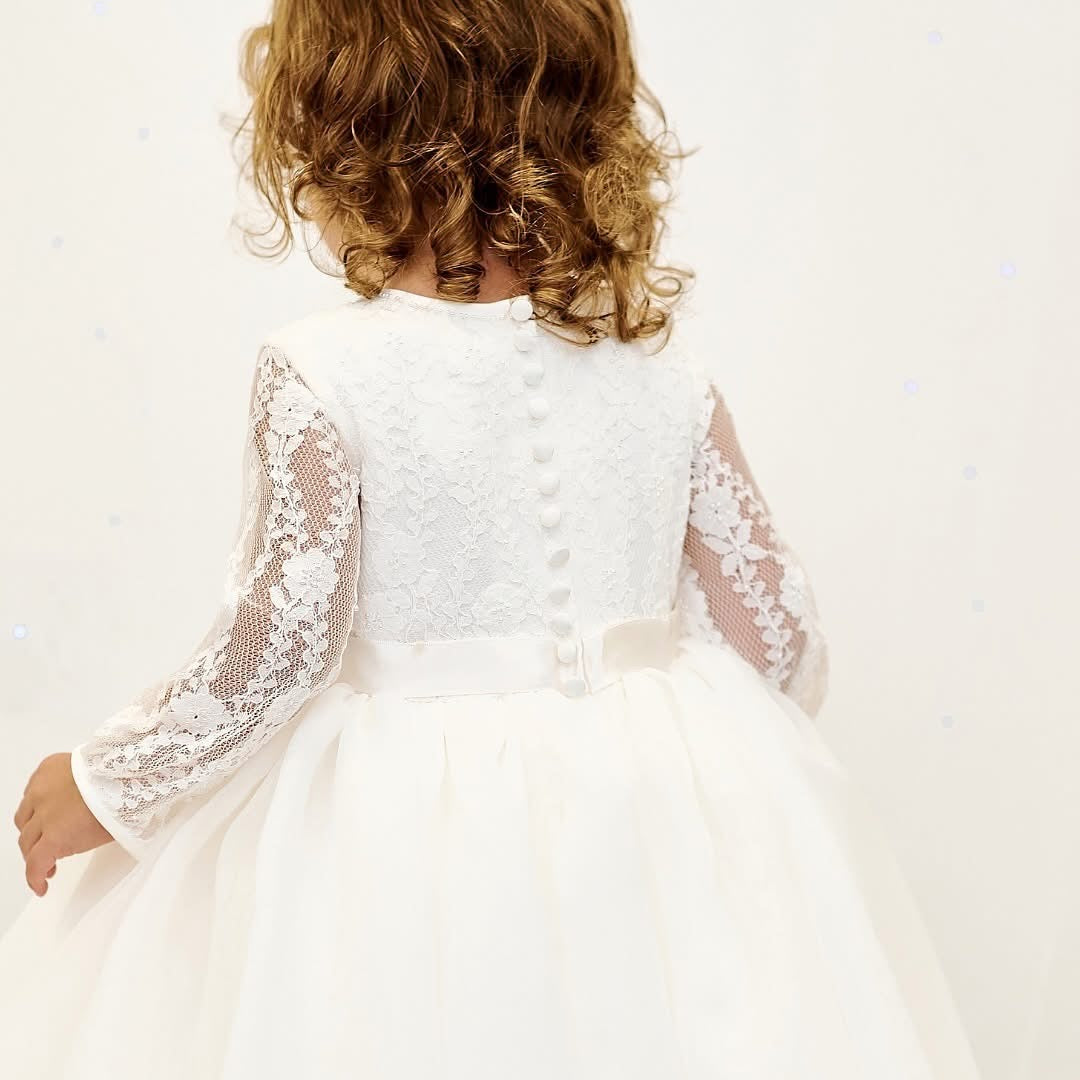 SALE LAST ONE Sarah Louise Ivory Flower Girl Dress