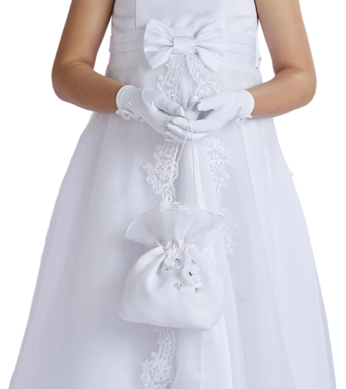 3D Flowers Communion Gloves