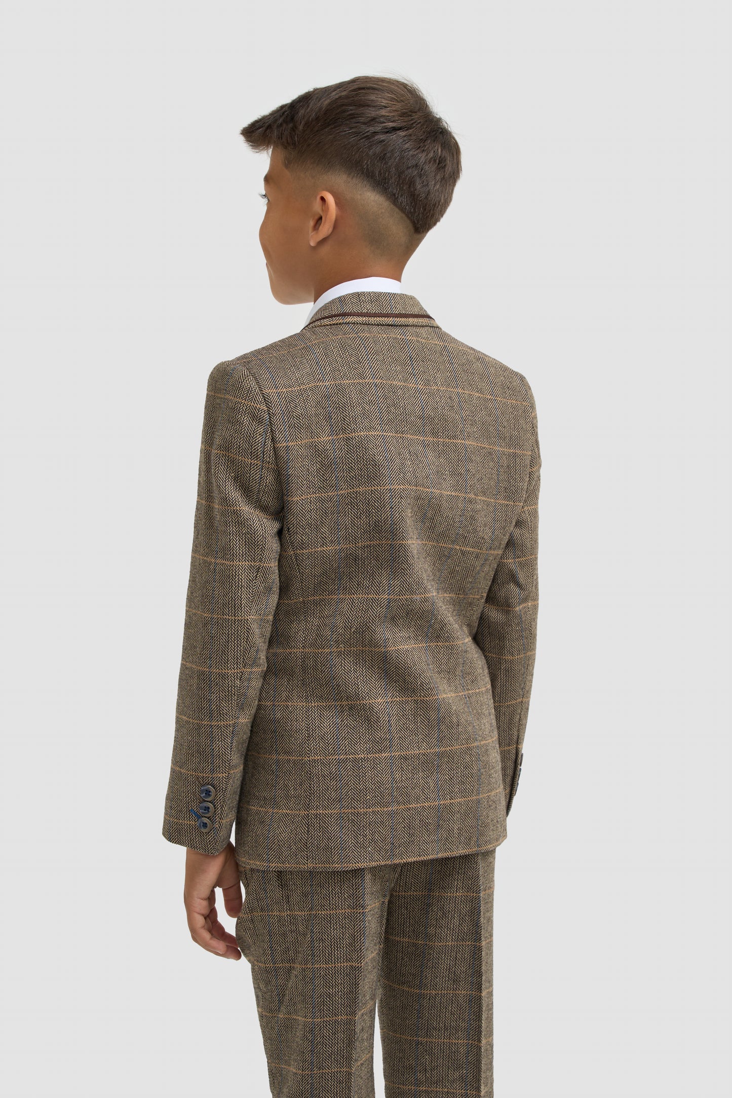 Cavani Boys Albert Brown Tweed Suit