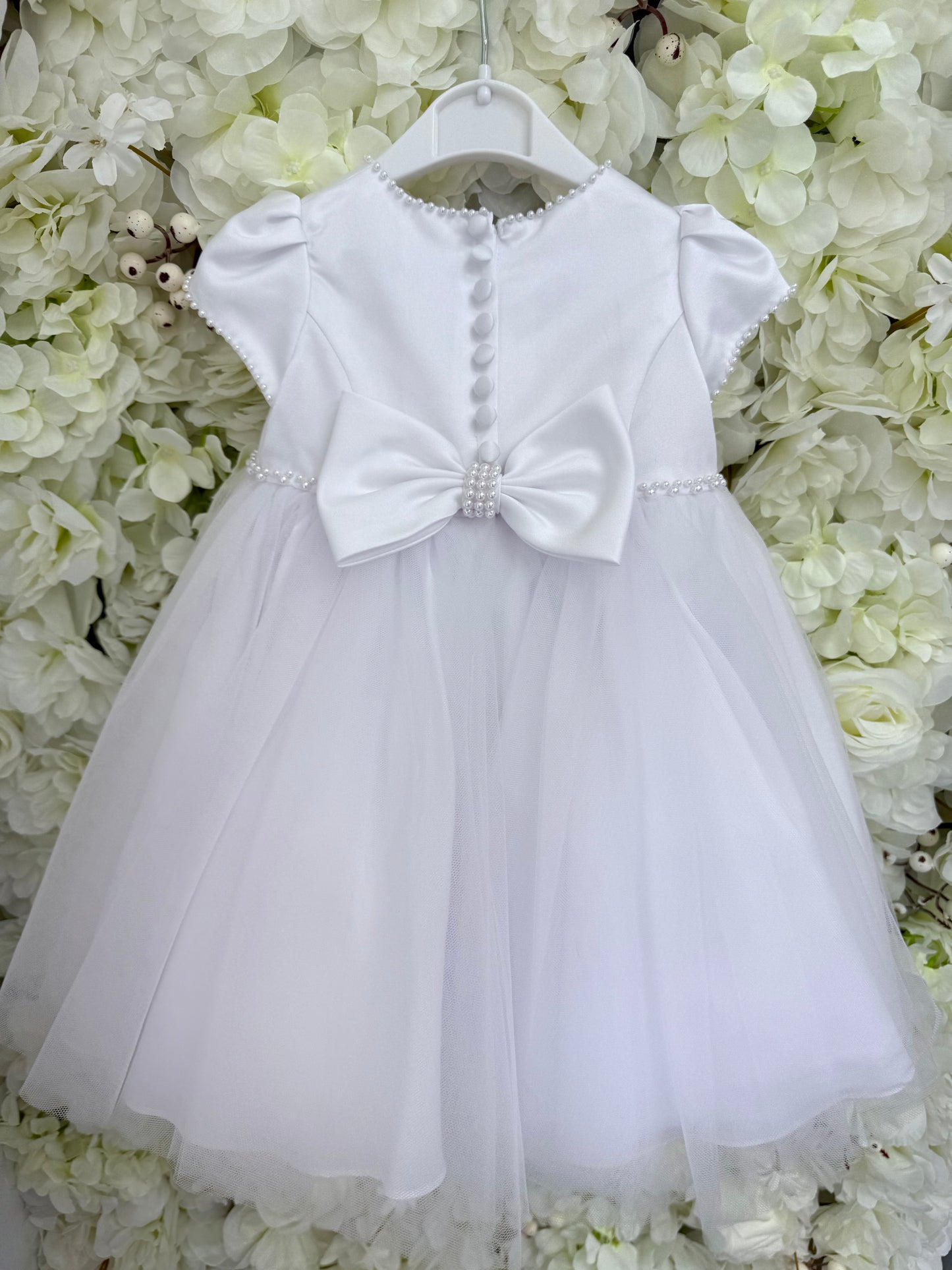 Sarah Louise - White Pearl Ceremony/Christening Dress