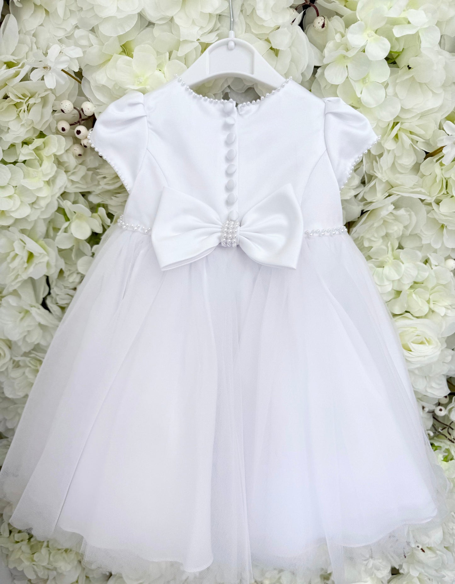 Sarah Louise - White Pearl Ceremony/Christening Dress