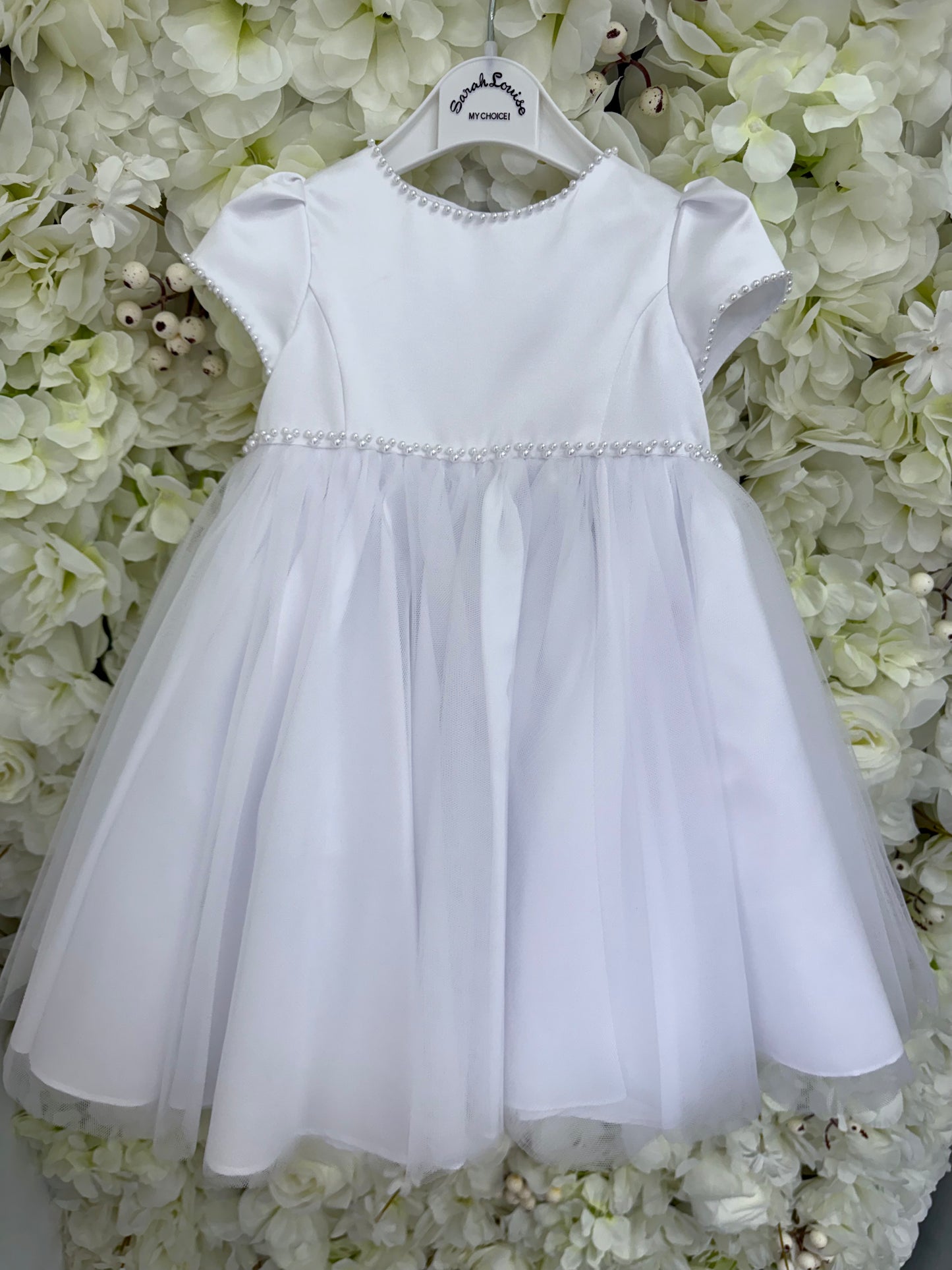 Sarah Louise - White Pearl Ceremony/Christening Dress