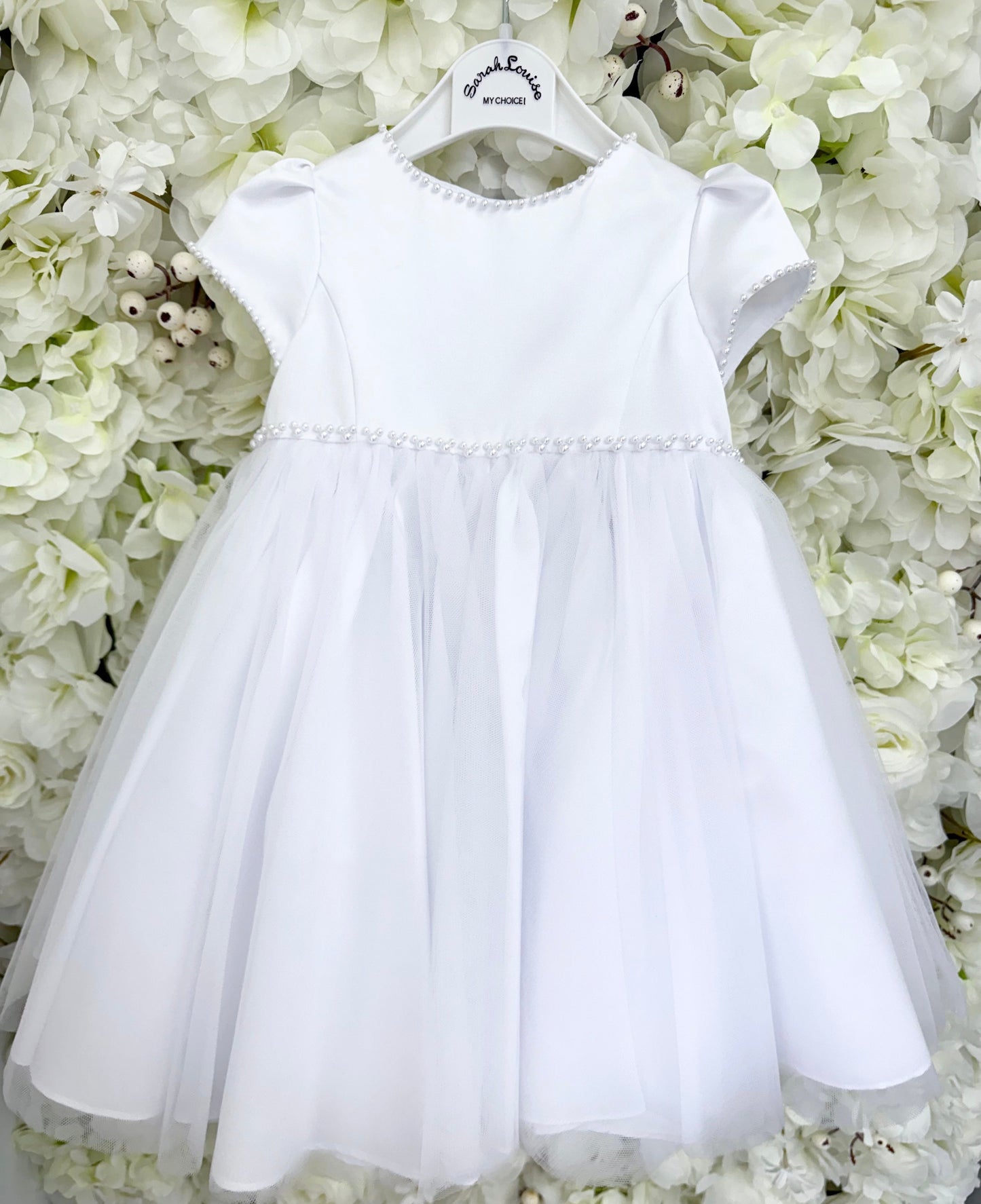 Sarah Louise - White Pearl Ceremony/Christening Dress