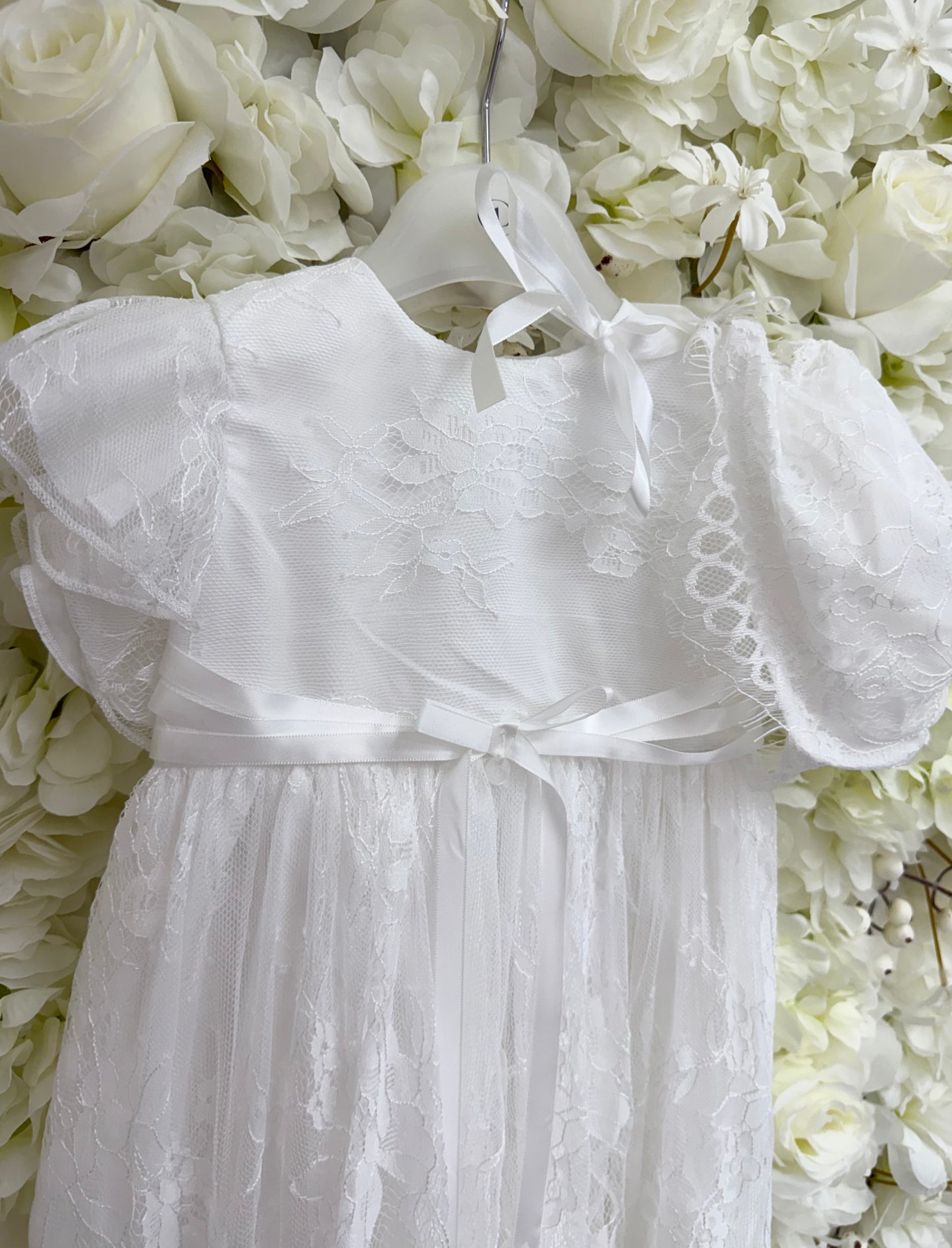 Lace Christening Gown & Bonnet