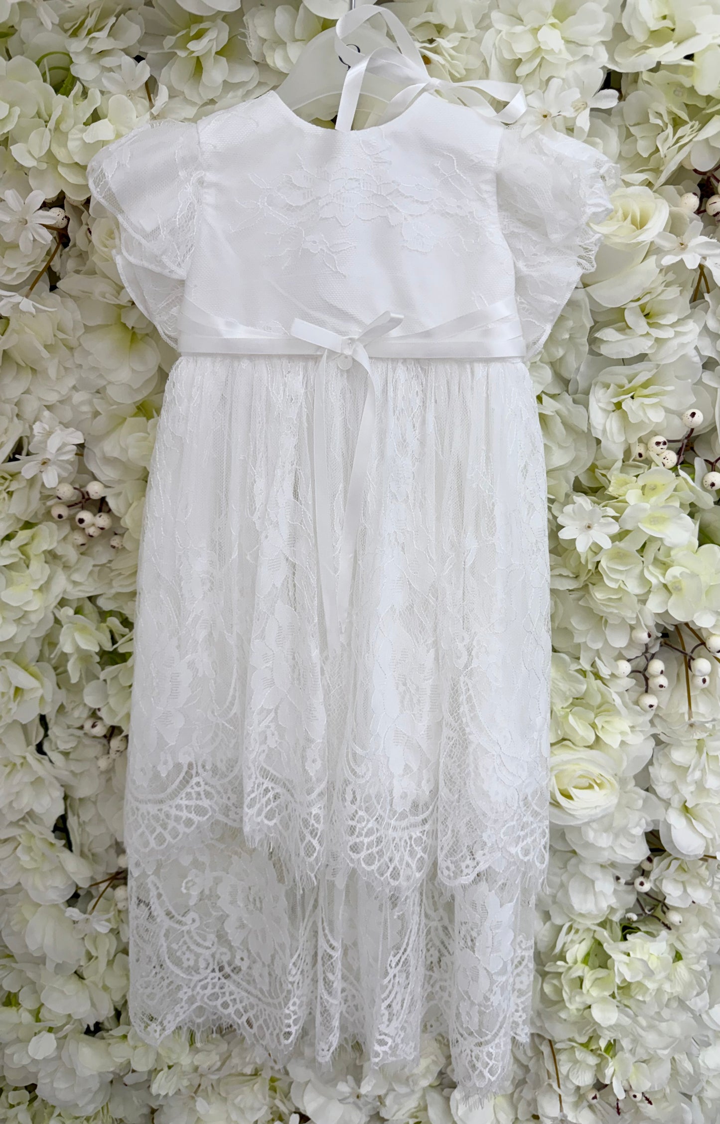Lace Christening Gown & Bonnet