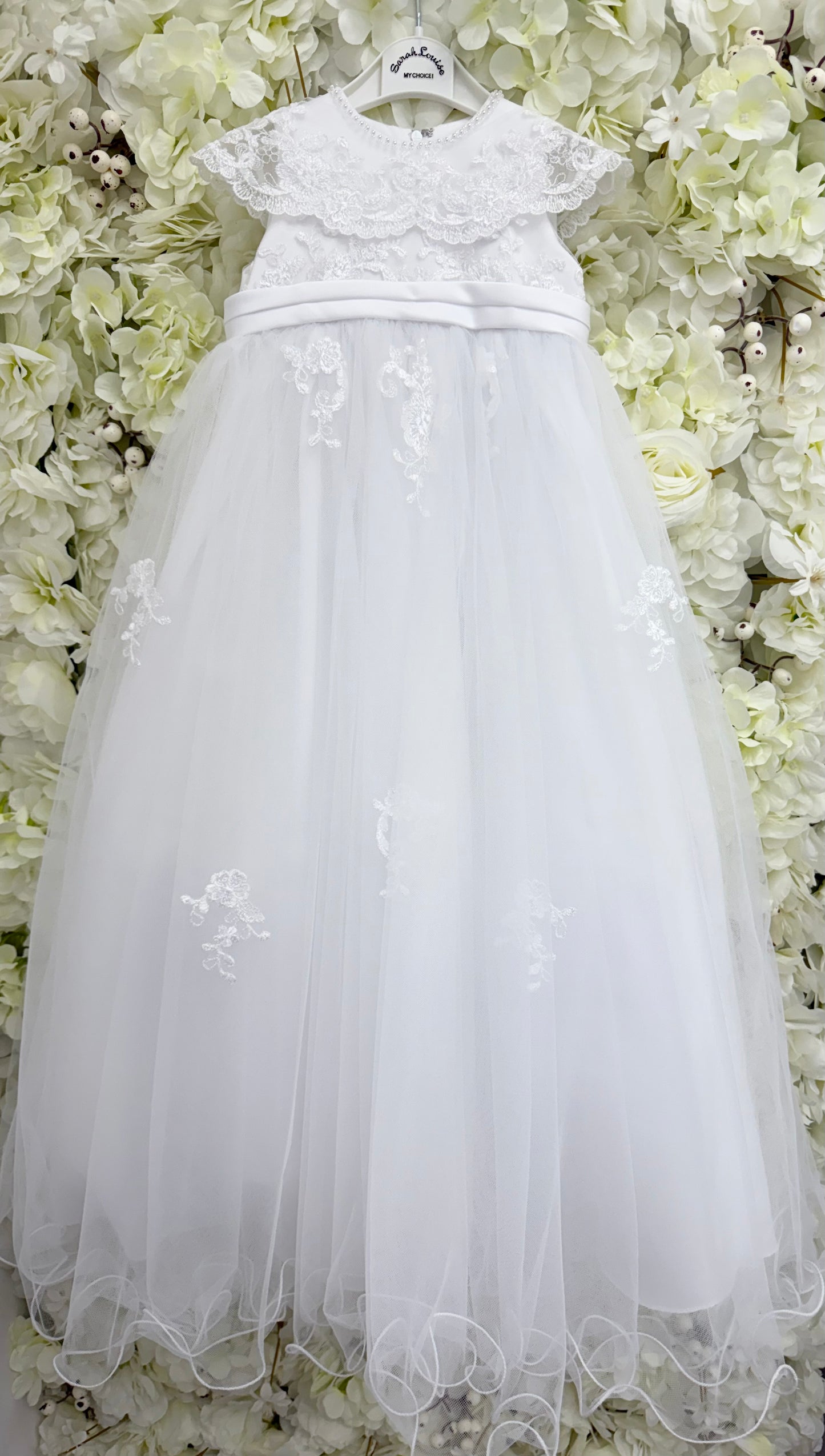 Sarah Louise Heirloom Lace Collar Christening Gown