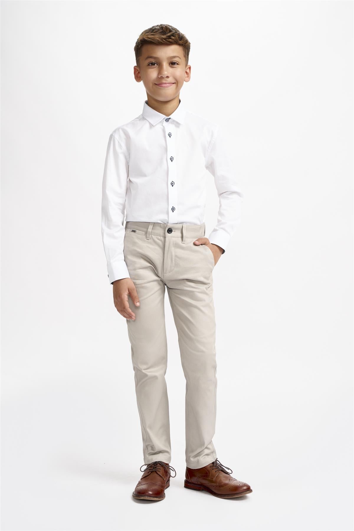 Cavani Boys Dakota Chinos Stone