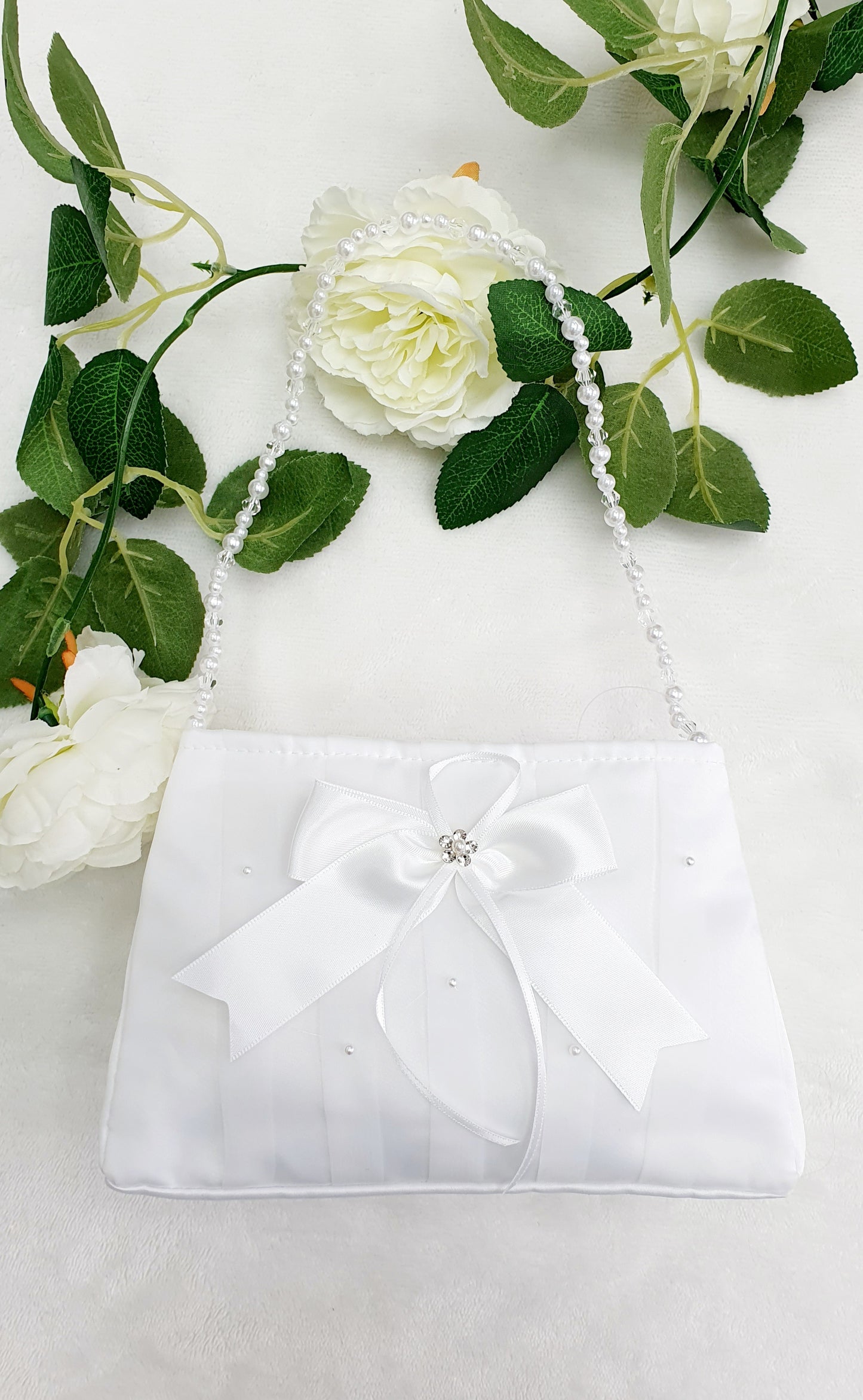 Communion Bow & Pearl Strap Bag