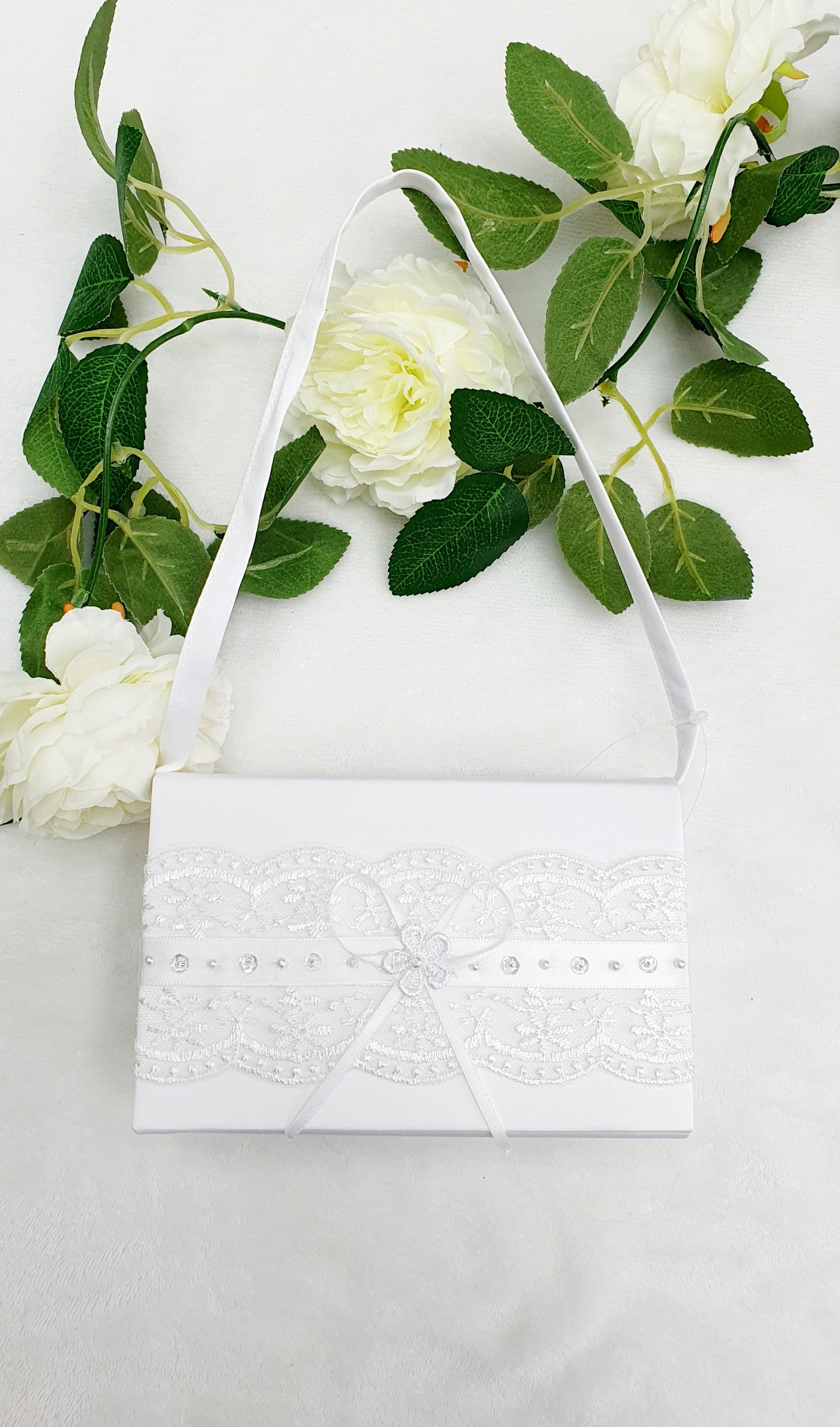 Communion Pearl & Lace Bag