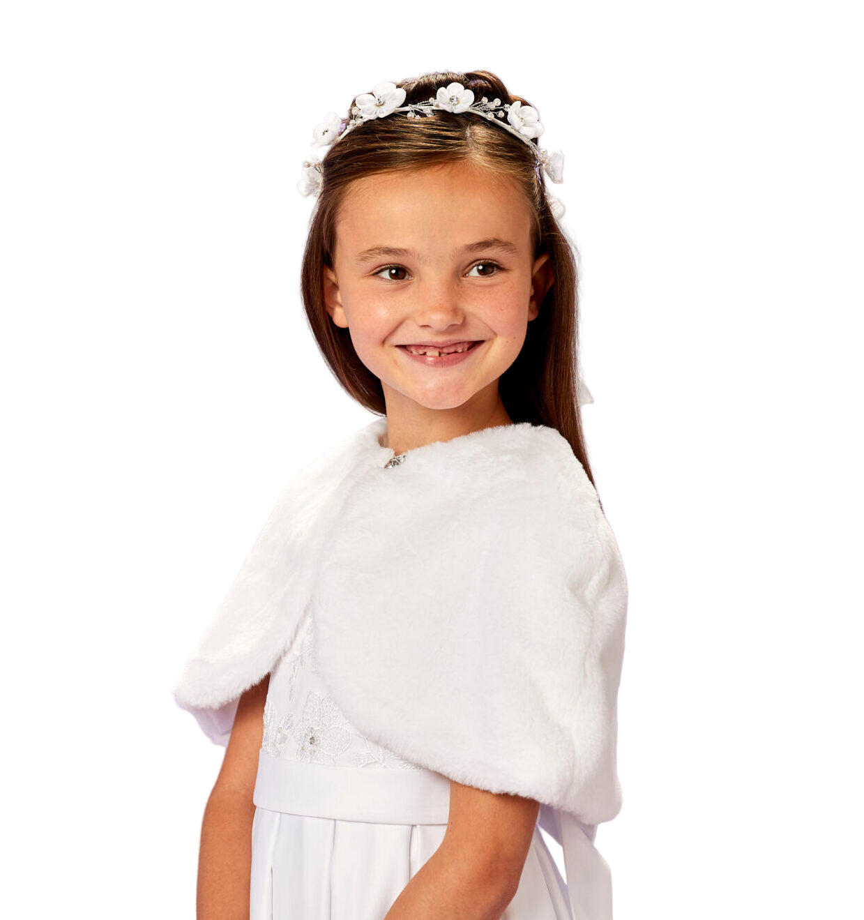 Flower Organza Girls Communion Headring