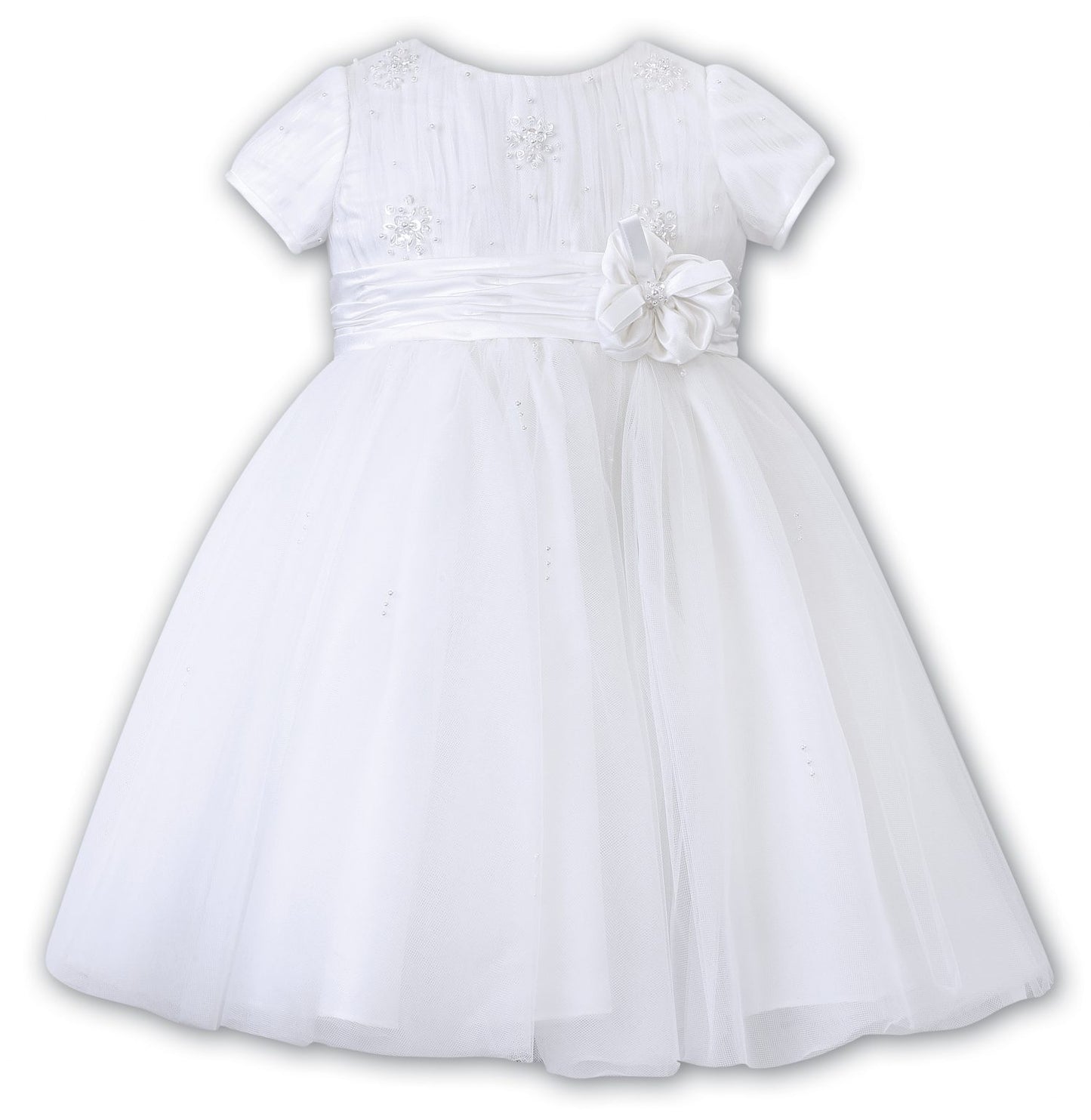 Sarah Louise White Ceremonial Flower Girl Dress