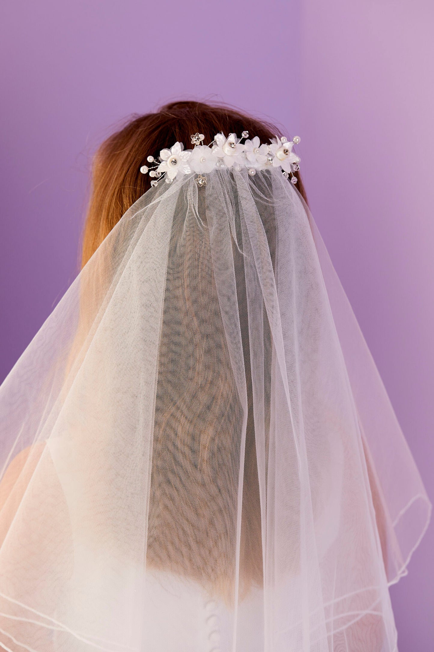 Embellished Comb Communion Veil