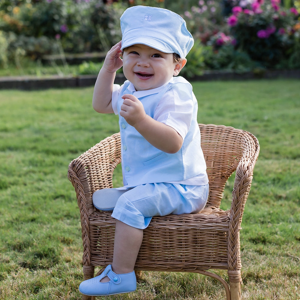 SALE Emile et Rose Perry Blue Baby Boys Outfit Set