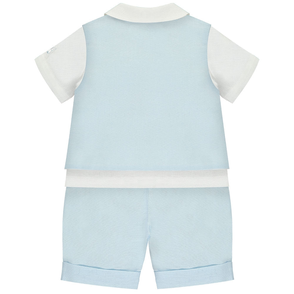 SALE Emile et Rose Perry Blue Baby Boys Outfit Set