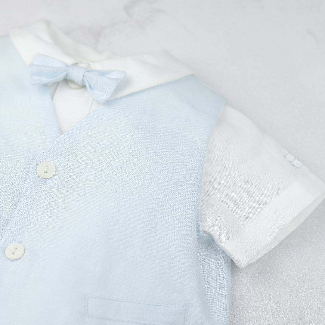 SALE Emile et Rose Perry Blue Baby Boys Outfit Set