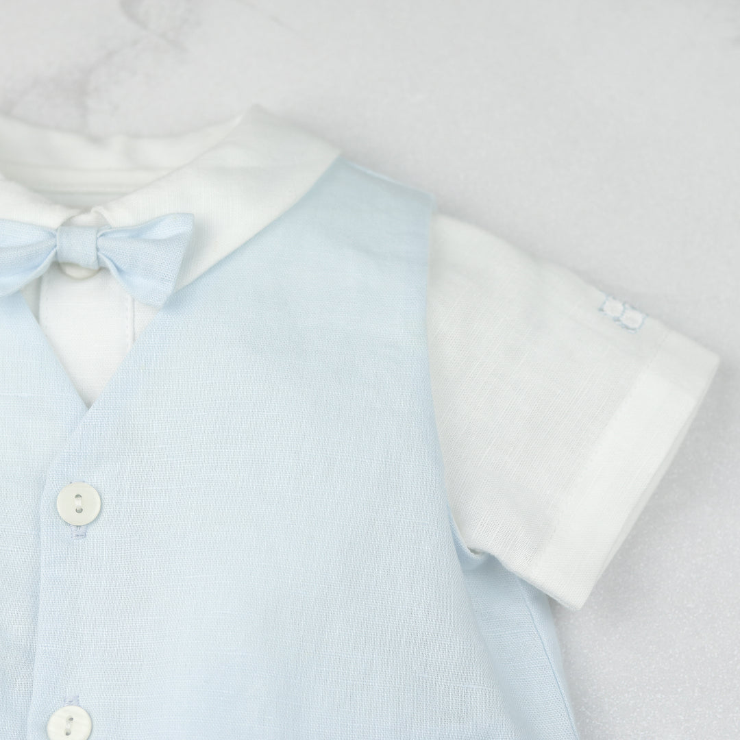 SALE Emile et Rose Perry Blue Baby Boys Outfit Set
