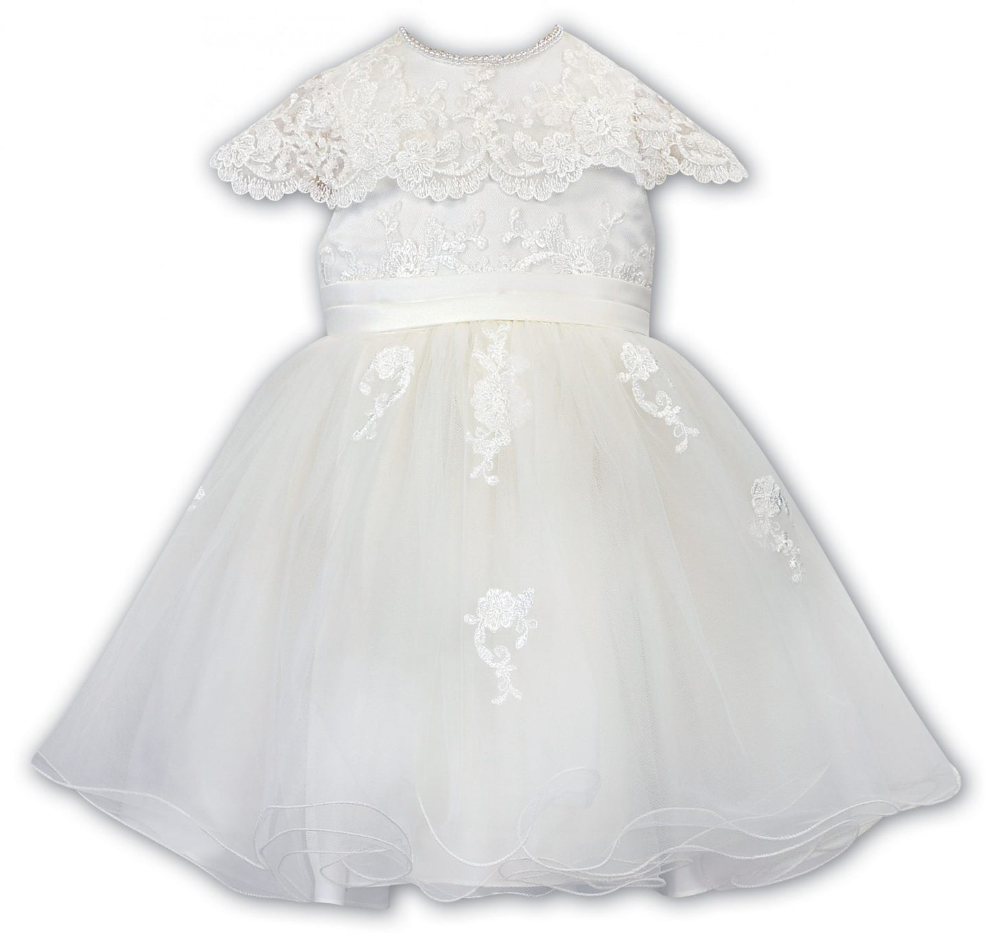 Sarah Louise Ivory Lace Collar Christening Dress