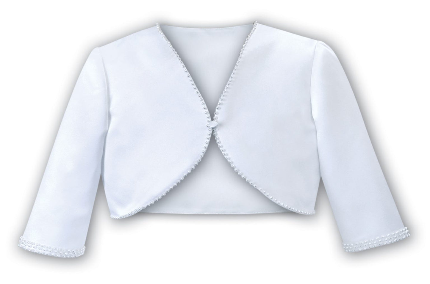 Pearl White Communion Bolero