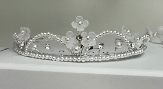 Linzi Jay Flower Pearl Communion Tiara