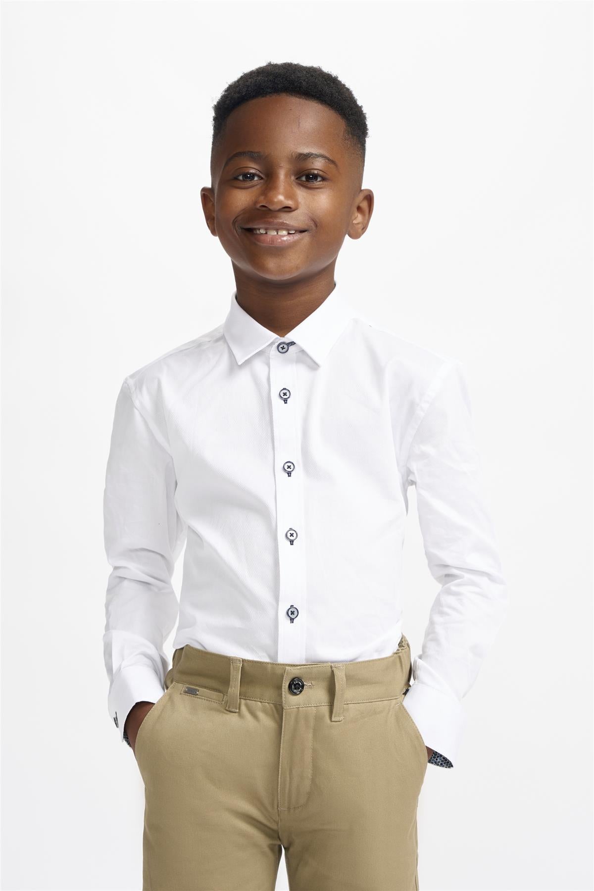 Cavani Noble Boys White Shirt