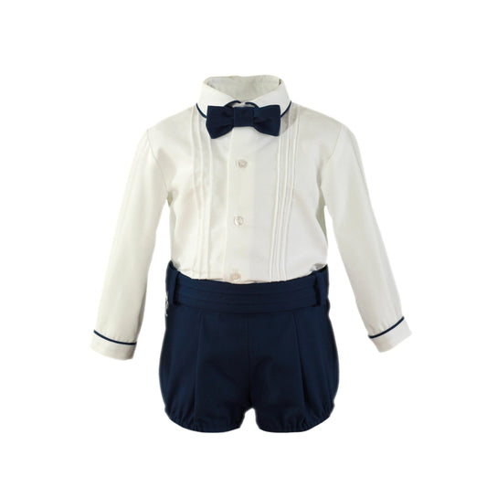 Miranda Navy Bow Tie Shorts Set