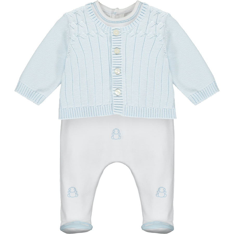 Emile et Rose 'Archer' Baby Boy Babygrow & Cardigan Set