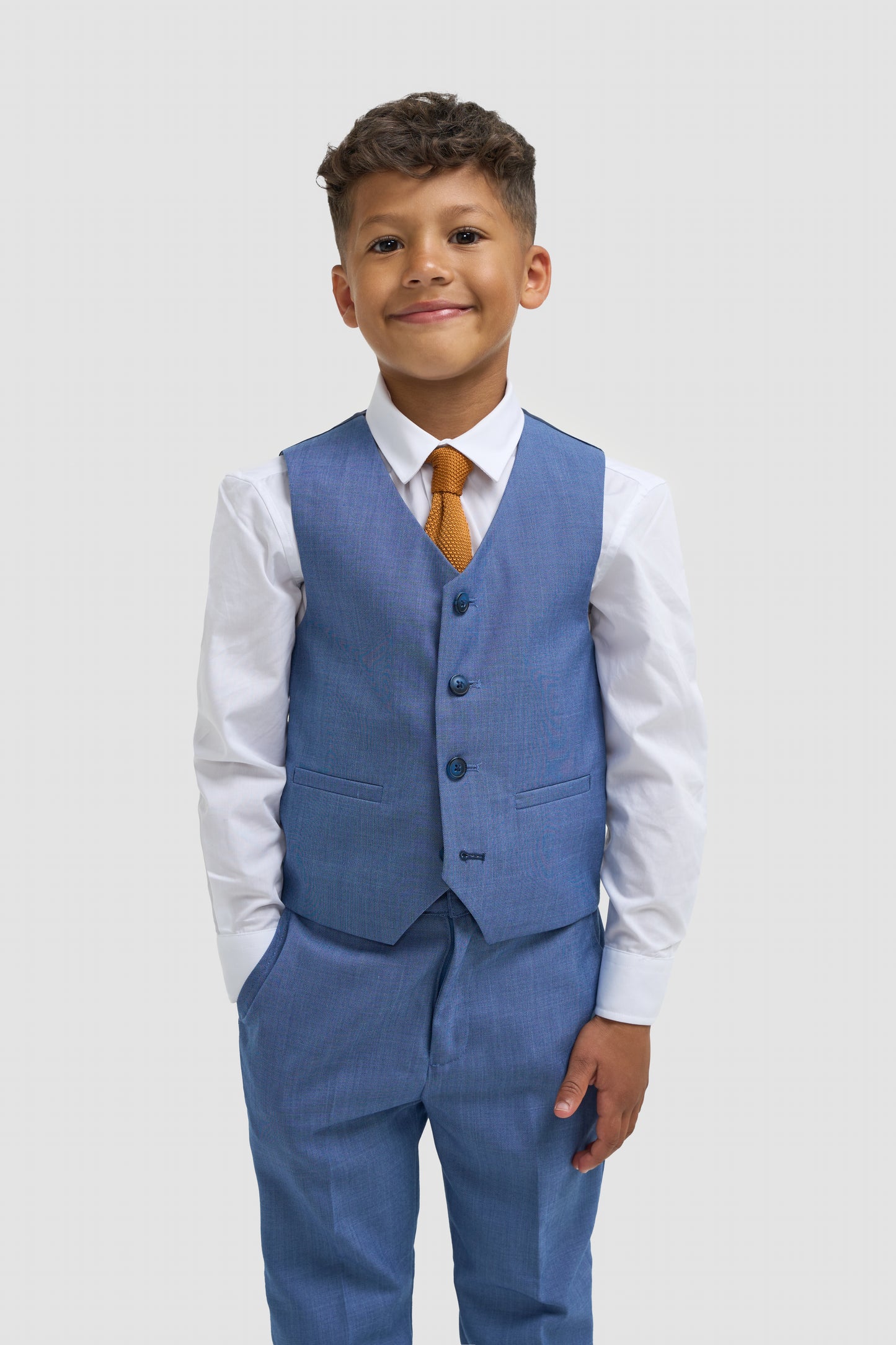 Cavani Boys Blue 3 Piece Suit