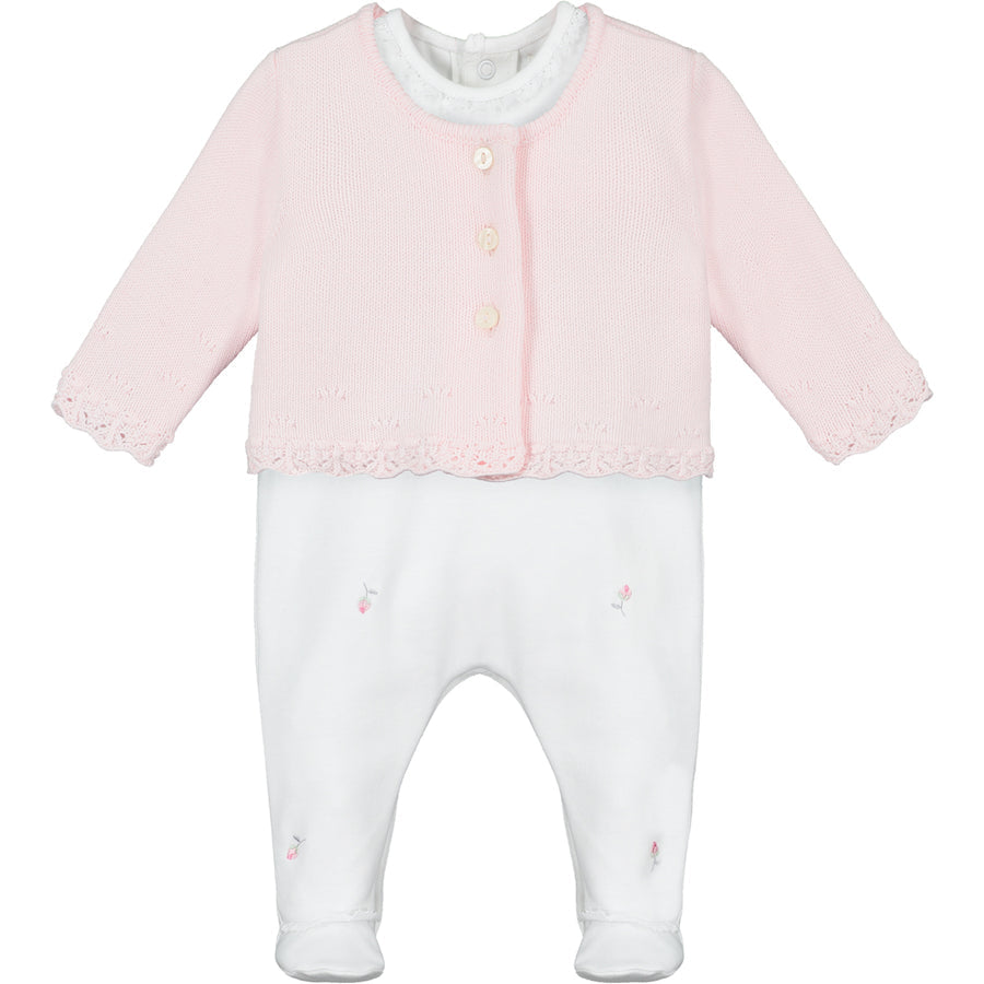 Emile et Rose 'Annabel' Babygrow & Cardigan Set