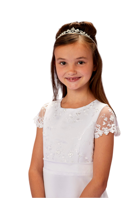 Pearl & Diamonte Communion Tiara
