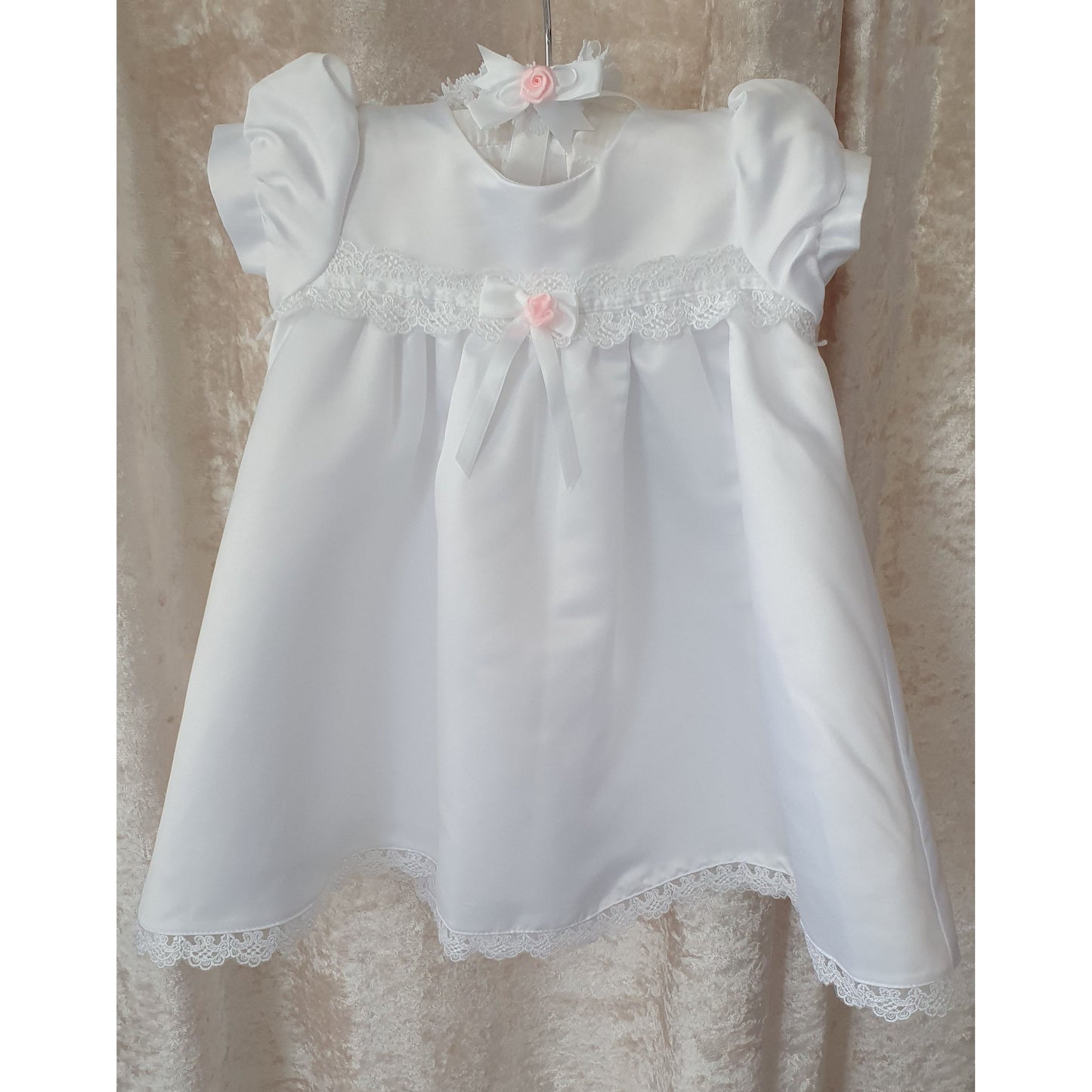 Nicole Christening Dress & Matching Headband