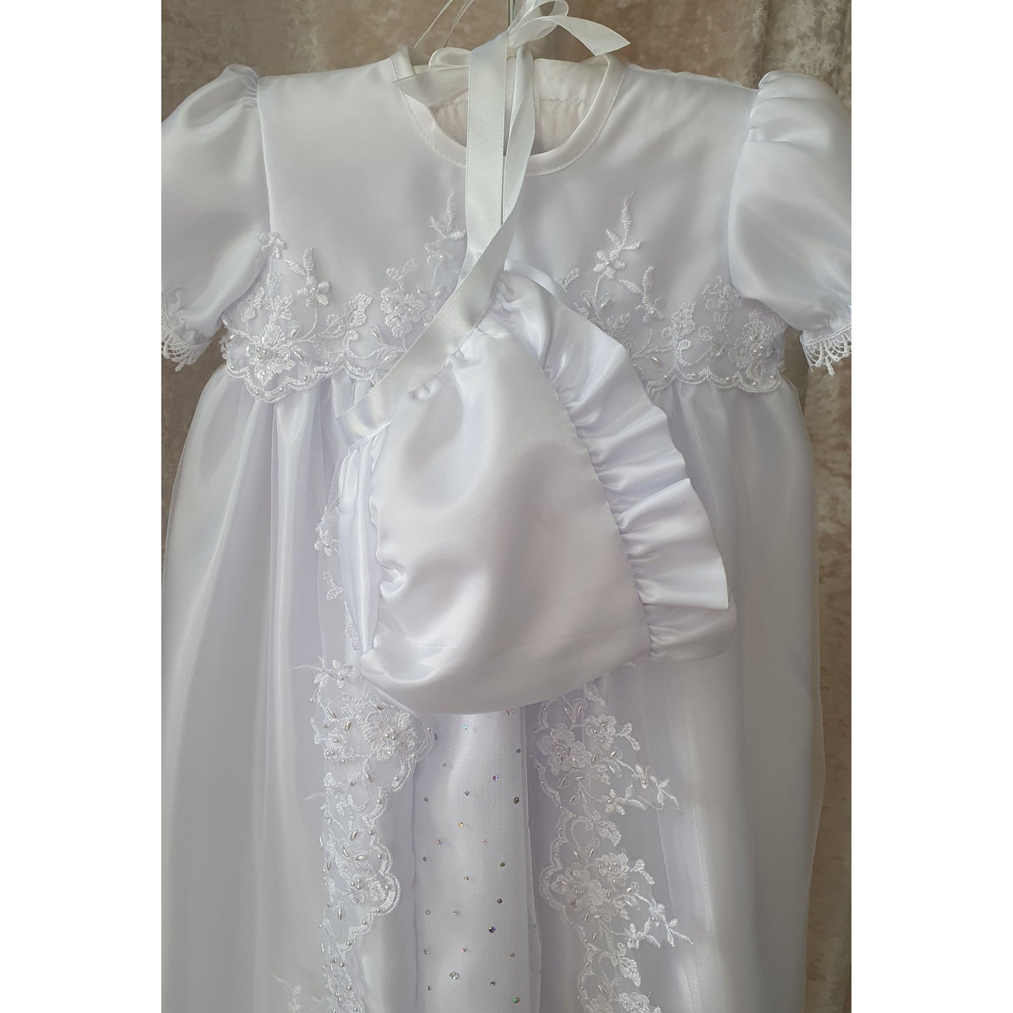 Pearl Christening Robe & Bonnet