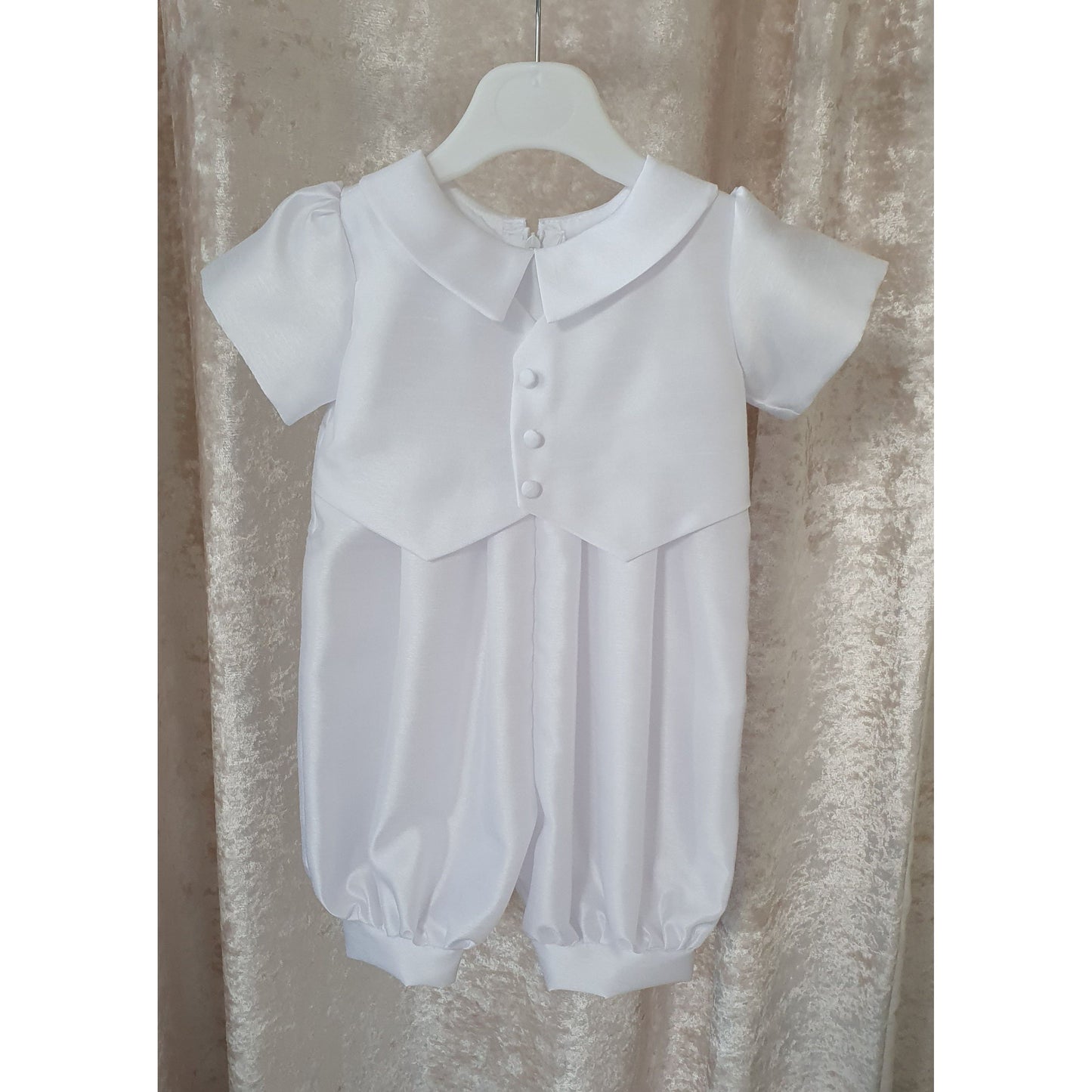 'Ethan' Christening Romper by Millie Grace