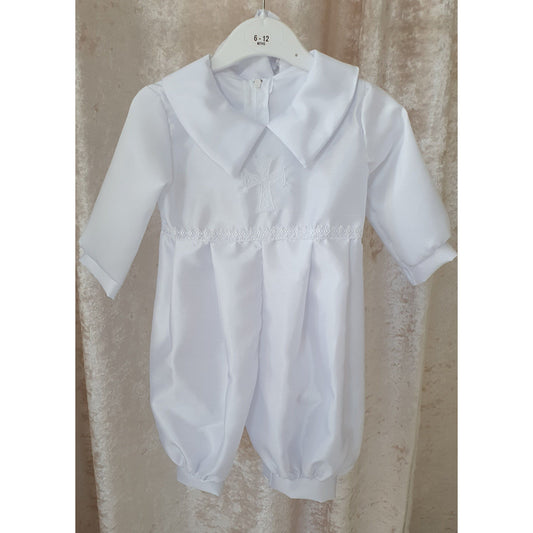 Cross Christening Romper & Cap