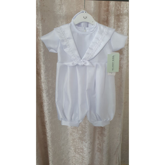 Sailor Christening Romper & Hat