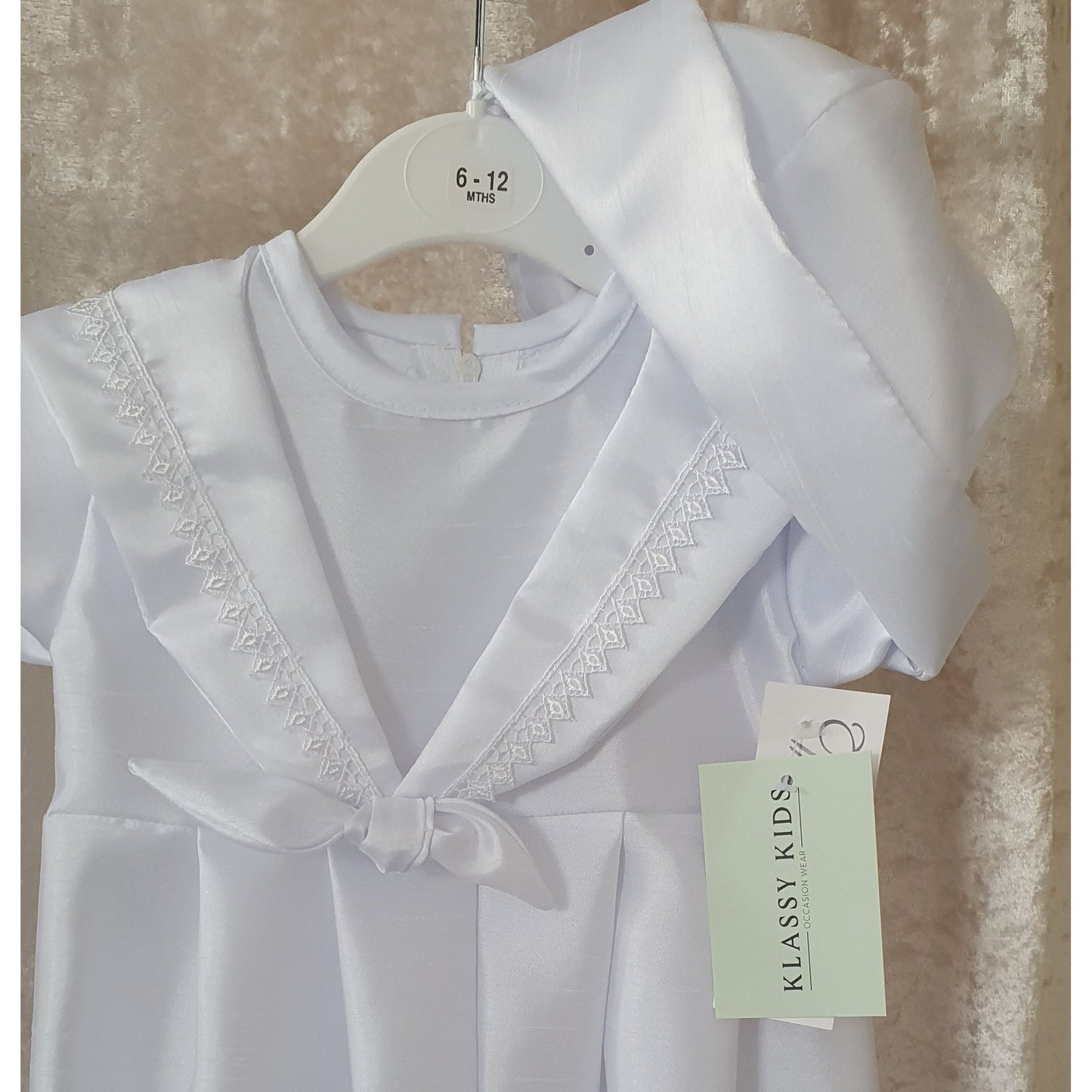 Sailor Christening Romper & Hat