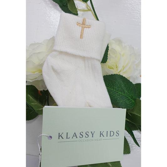 Christening Cross Socks