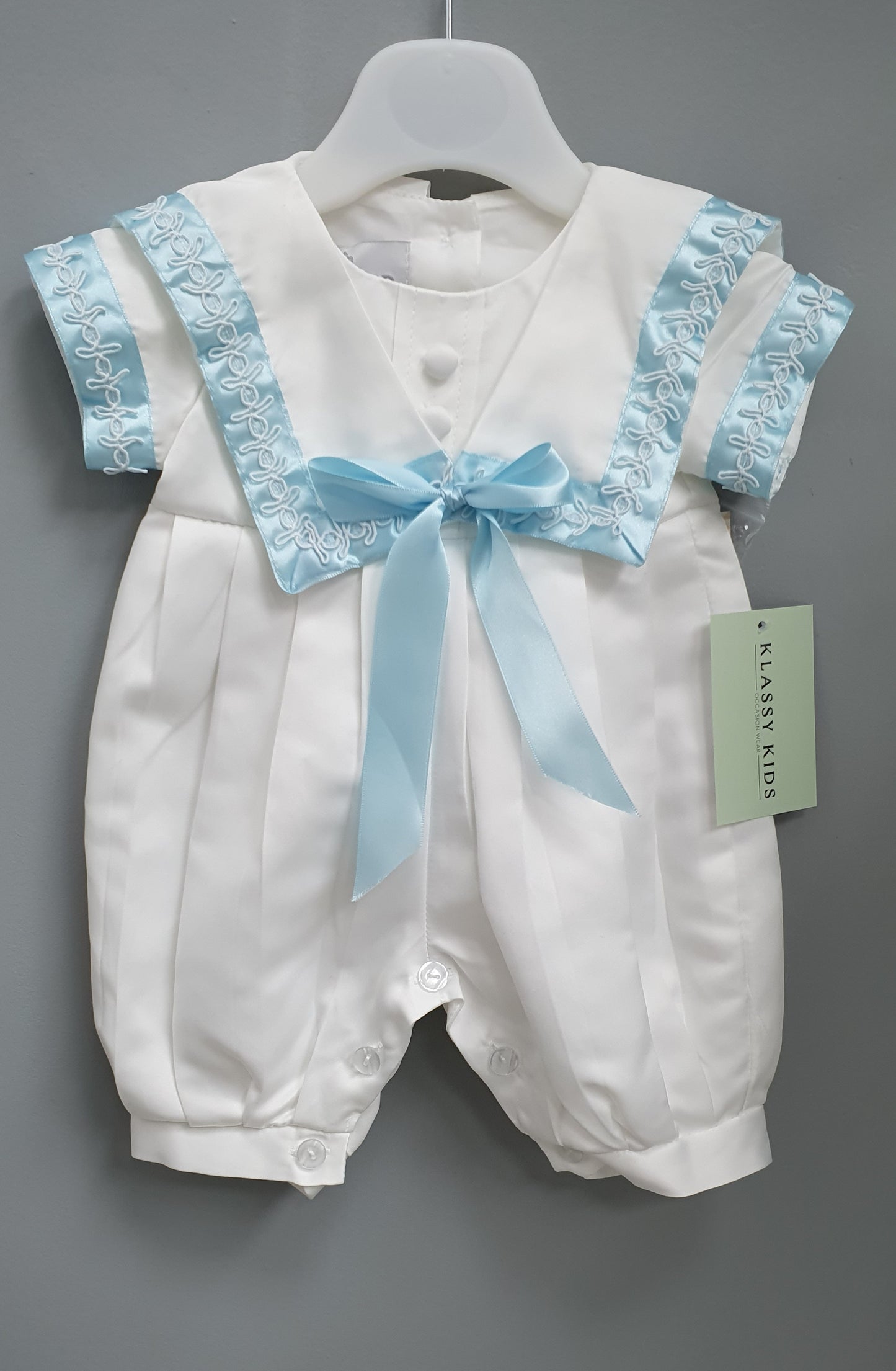 Caylan Christening Romper & Cap