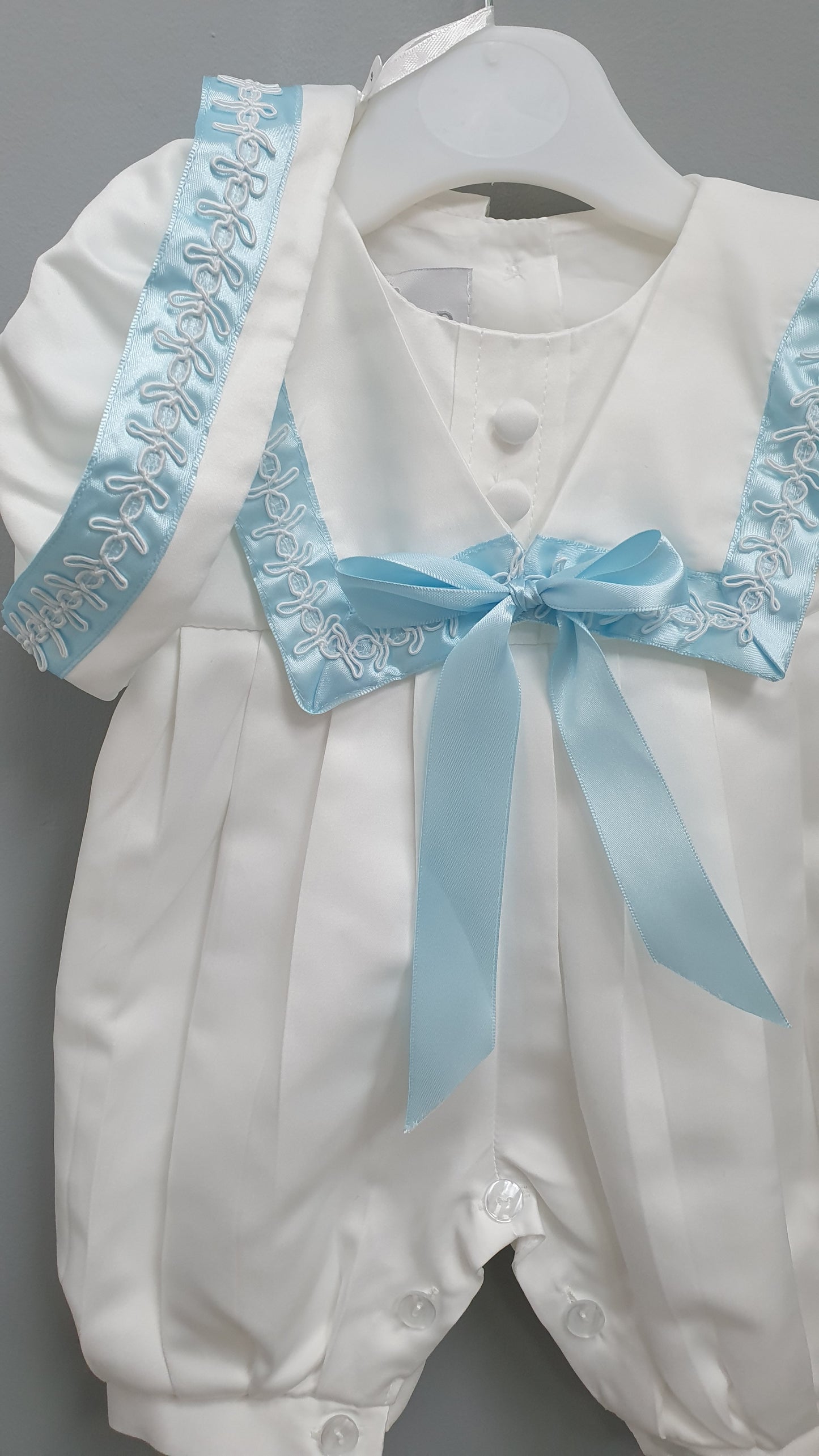 Caylan Christening Romper & Cap